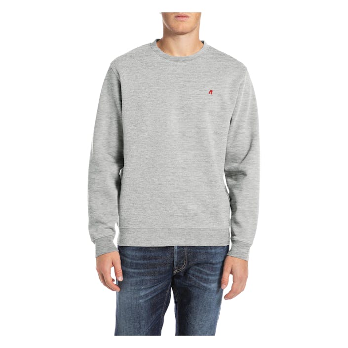 R Sweatshirt M08 Light Grey Melange, Male, Vêtements, sweats à capuche et pulls molletonnés, Gris, XXL