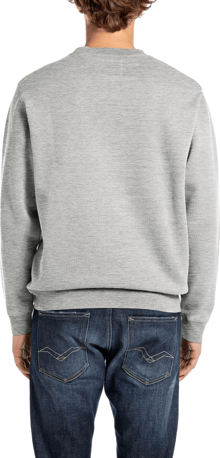 R Sweatshirt M08 Light Grey Melange - Bild 2