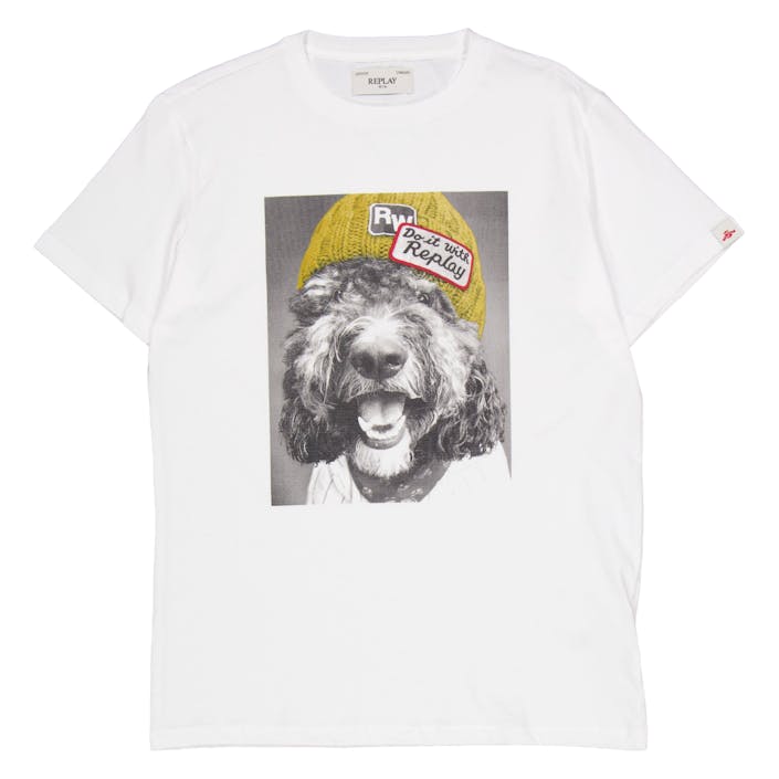 Dog Tee 001 White, Male, Apparels, Tops, White, XXL