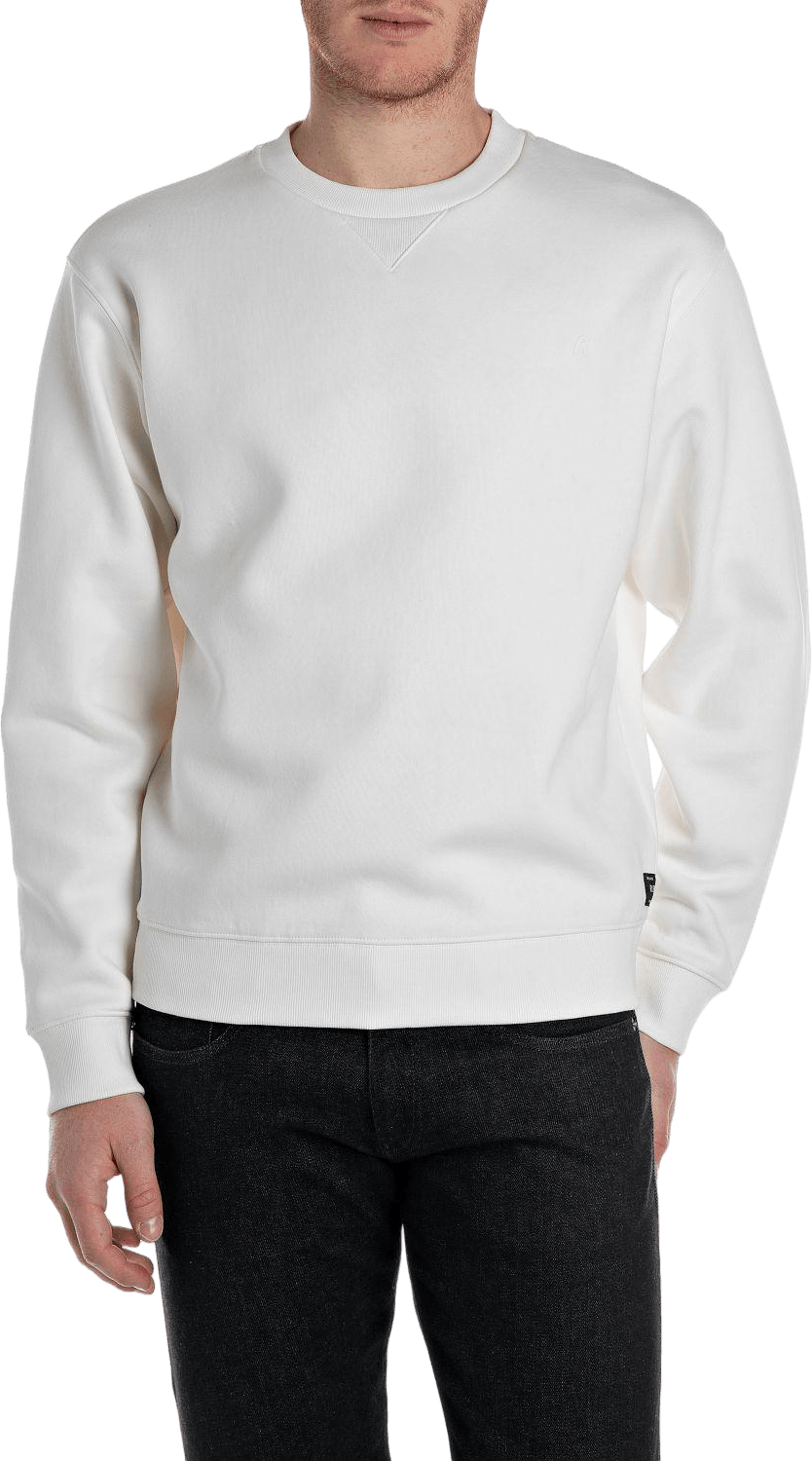 Crew Neck Sweatshirt 011 Natural White, Male, Vêtements, sweats à capuche et pulls molletonnés, Blanc, XXL
