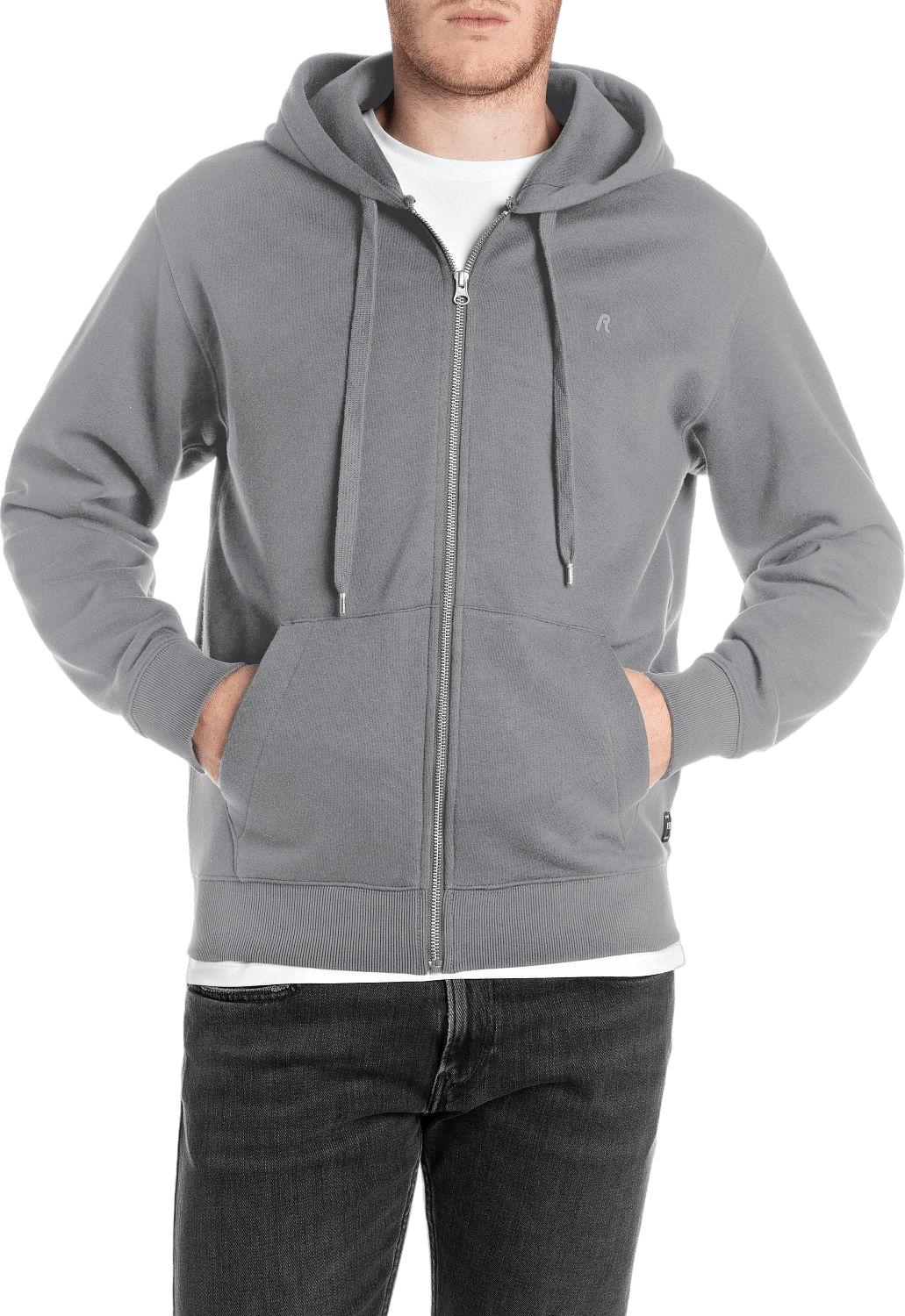 Zip Hoodie 093 Lead Grey, Male, Vêtements, sweats à capuche et pulls molletonnés, Gris, M