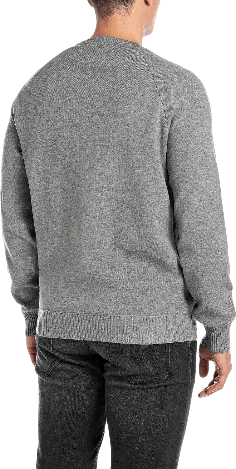 Crew Neck Knit M08 Iron Melange - Bild 2