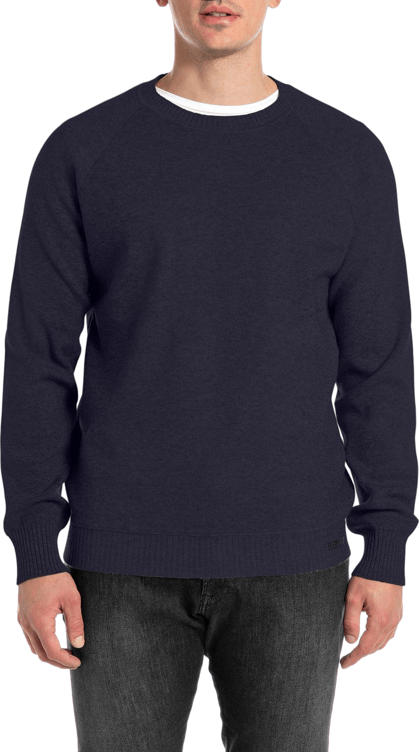 Crew Neck Knit 780 Dark Blue, Male, Vêtements, Tops, Bleu, M