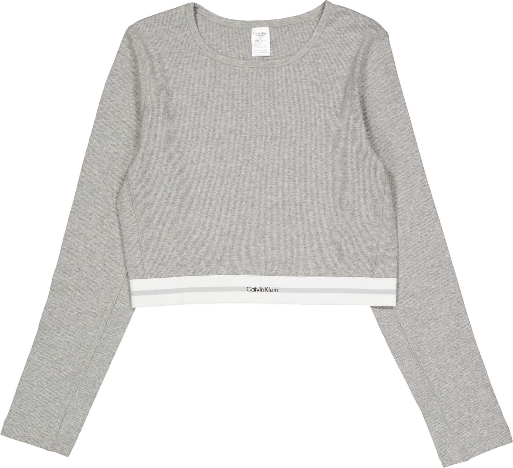 L/s Crop Crew Grey Heather