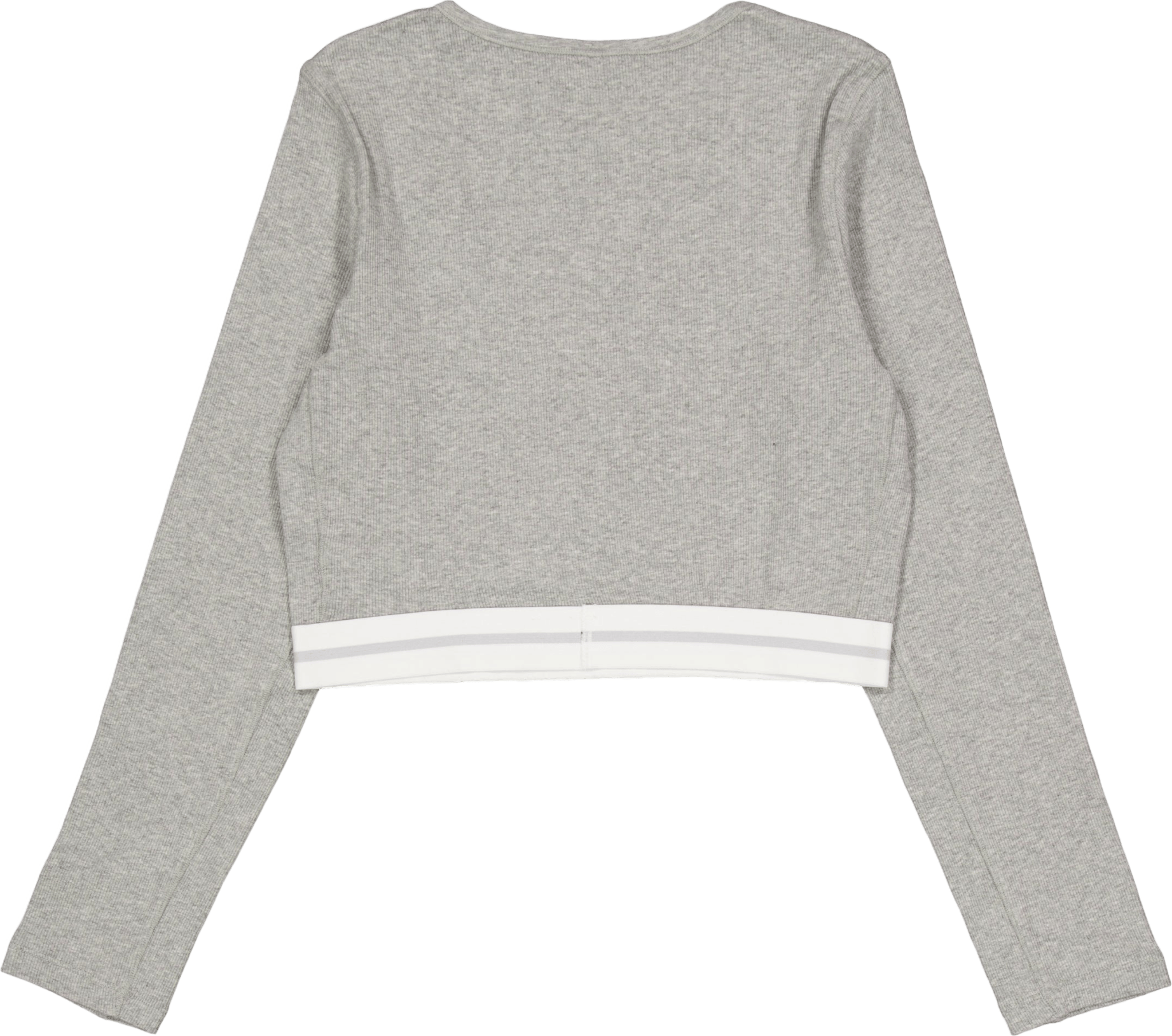 L/s Crop Crew Grey Heather - Bild 2