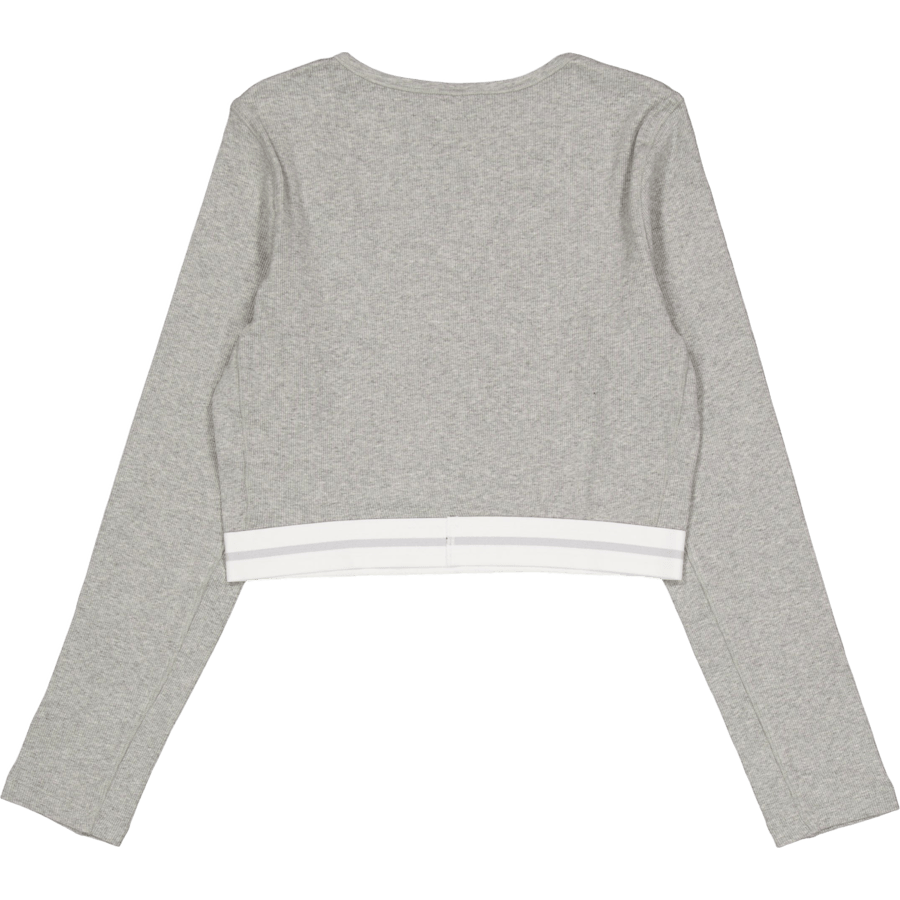 L/s Crop Crew Grey Heather - Bild 2