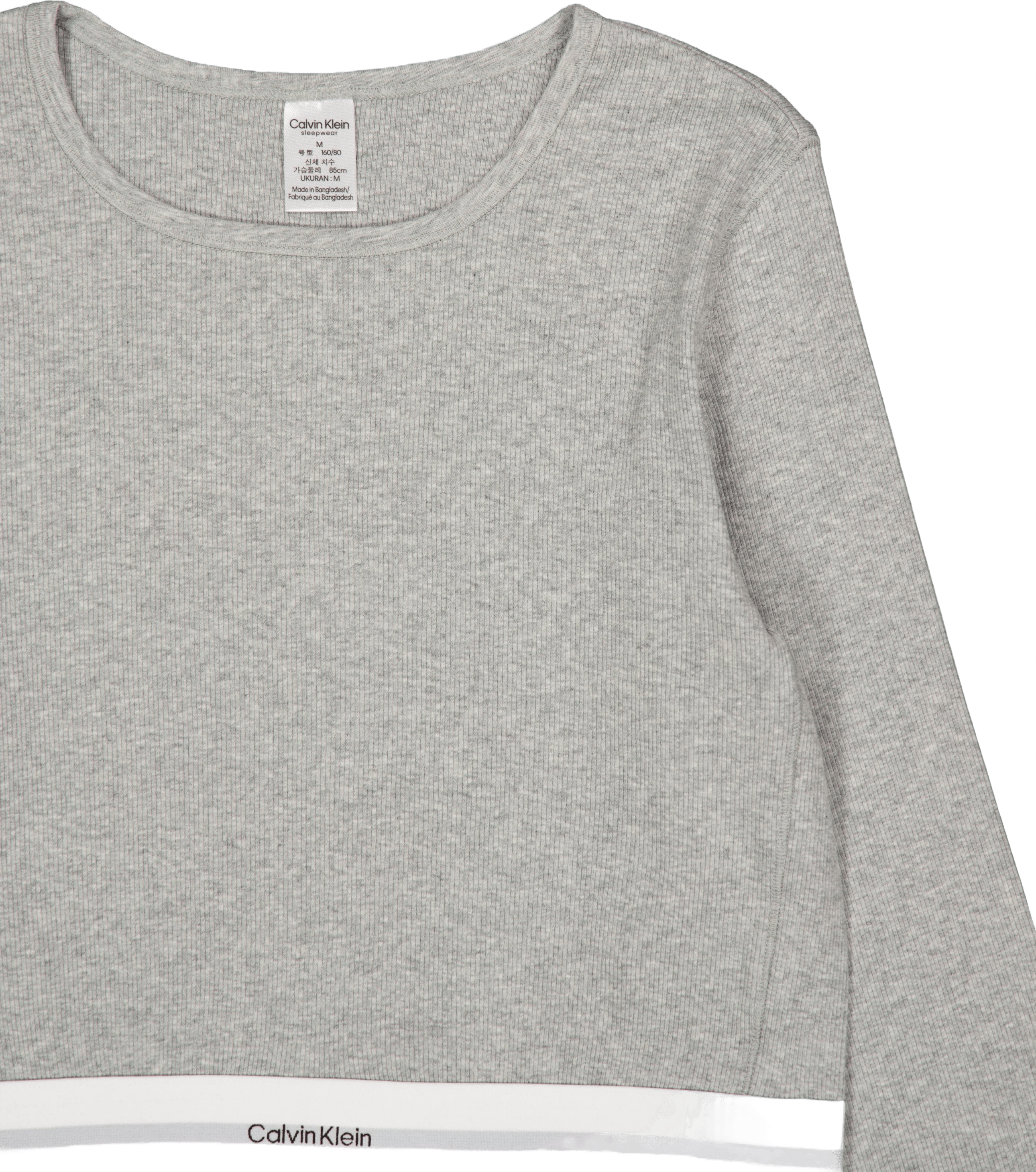 L/s Crop Crew Grey Heather - Bild 3