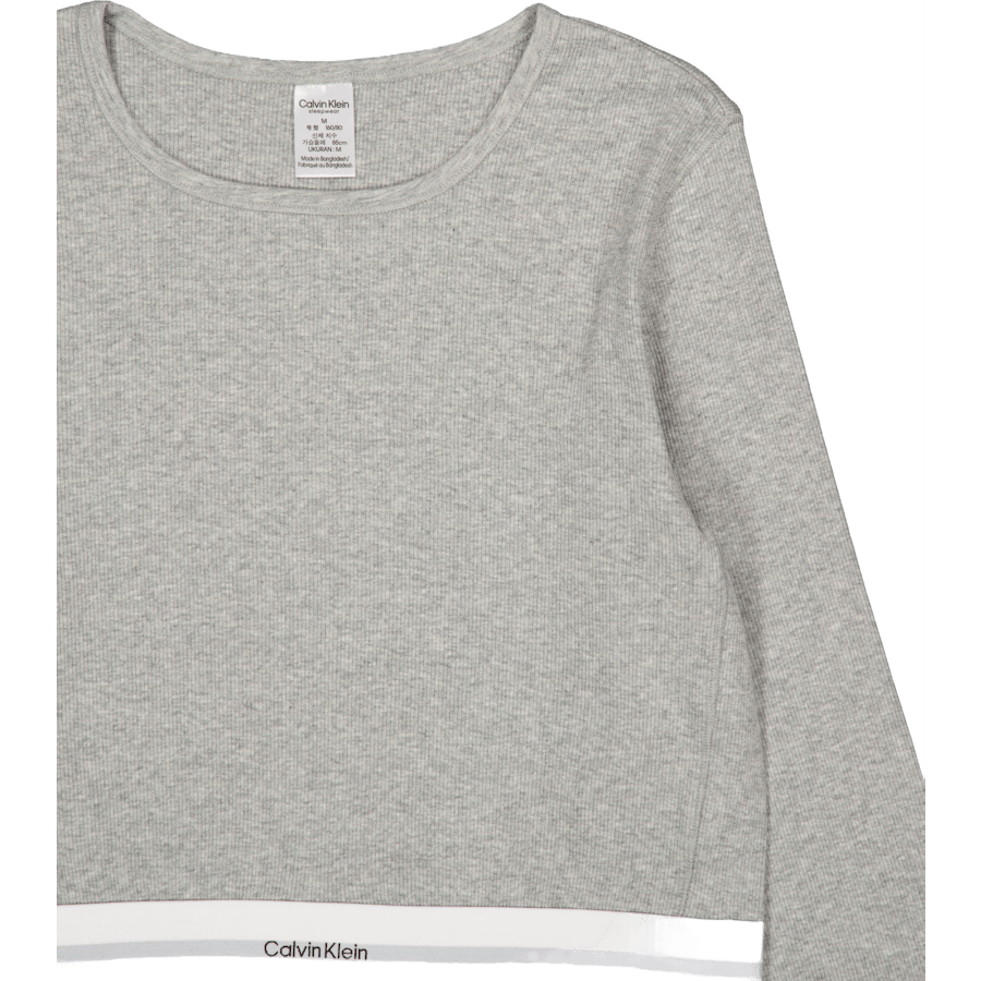 L/s Crop Crew Grey Heather - Bild 3