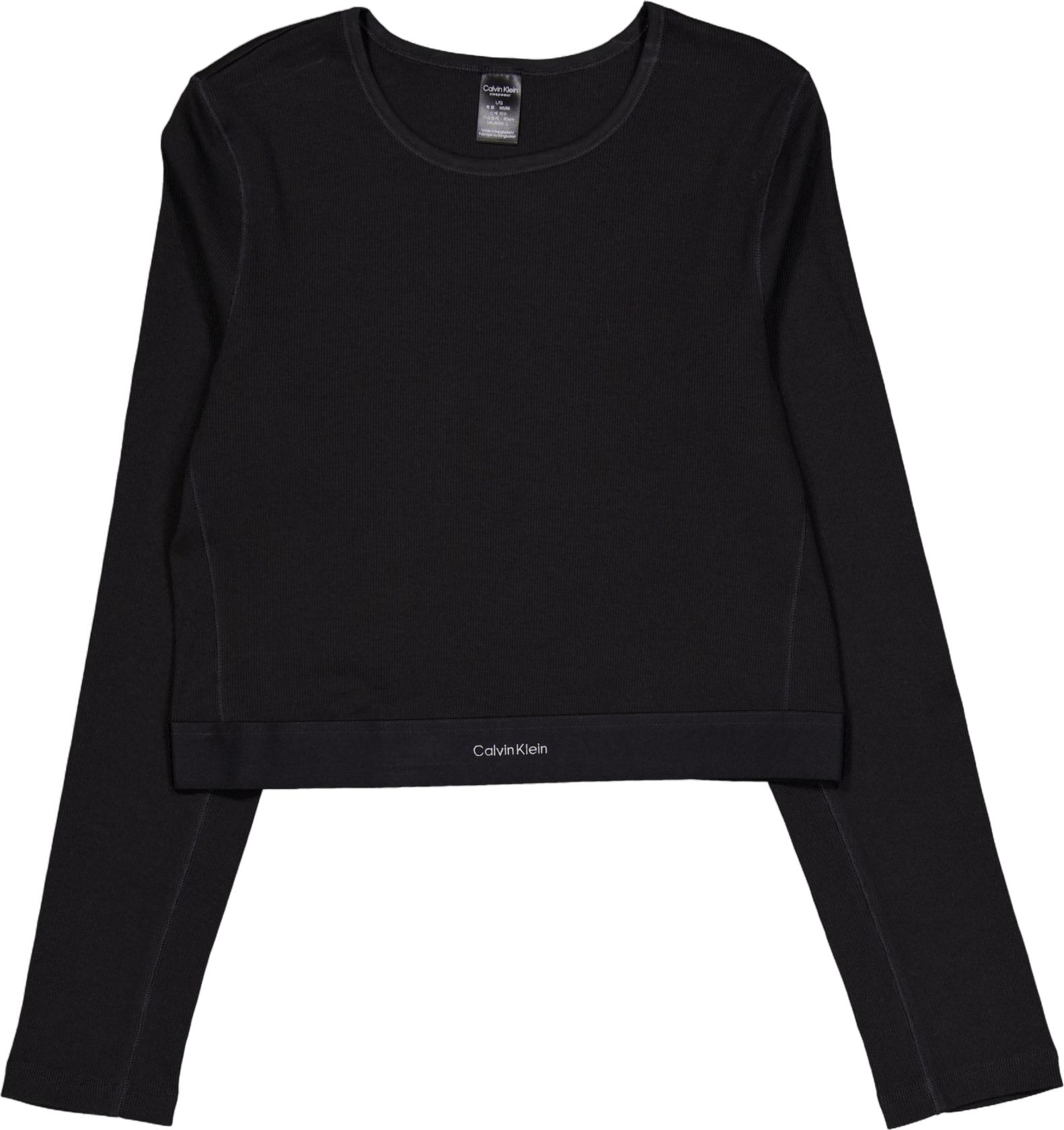 L/s Crop Crew Black, Female, Odevy, Doplnky, Čierna, L