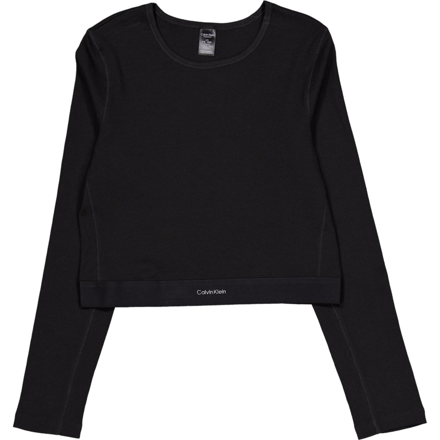 L/s Crop Crew Black