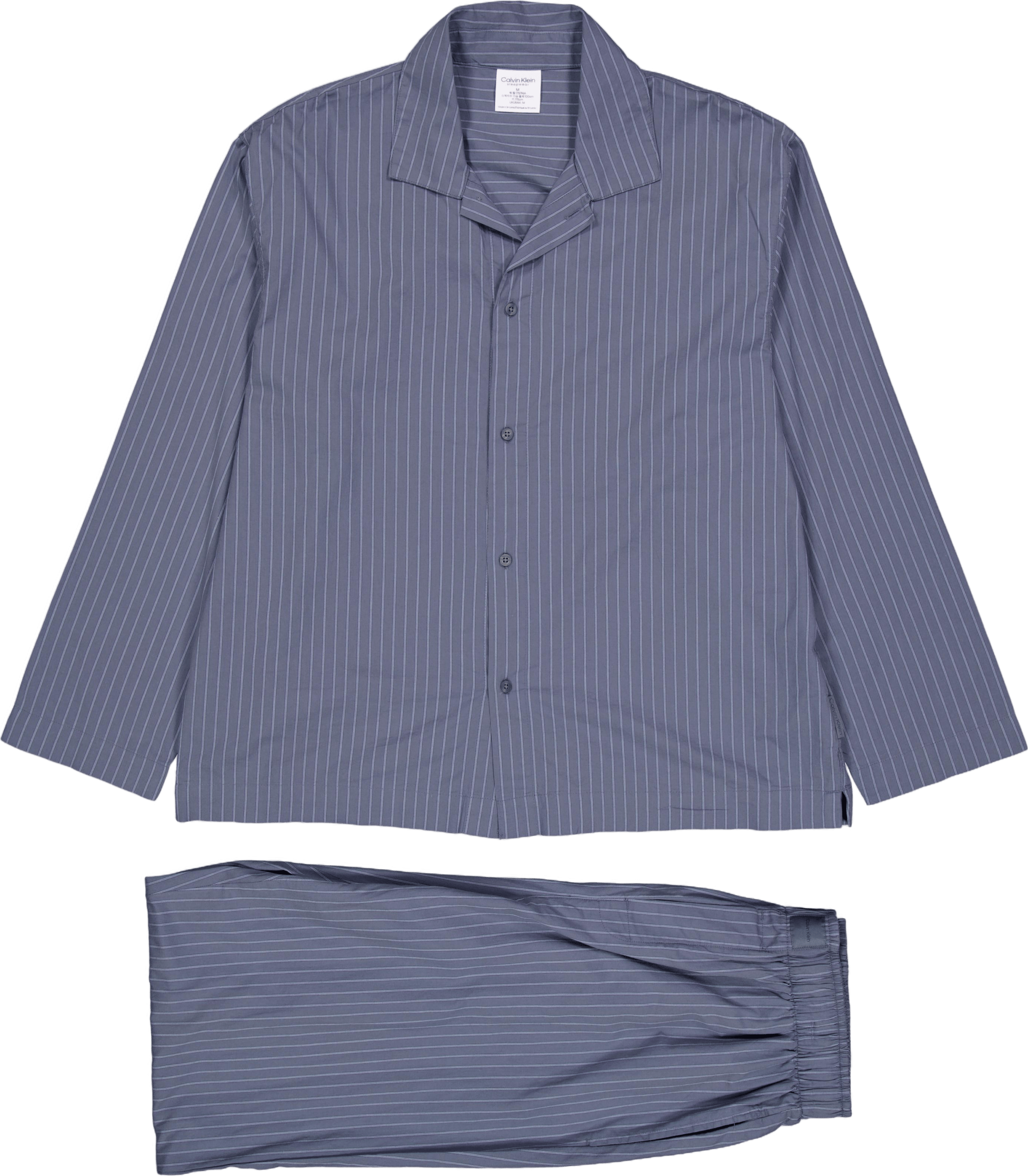 L/s Button Down Pant Set Steady Stripe Turbulence