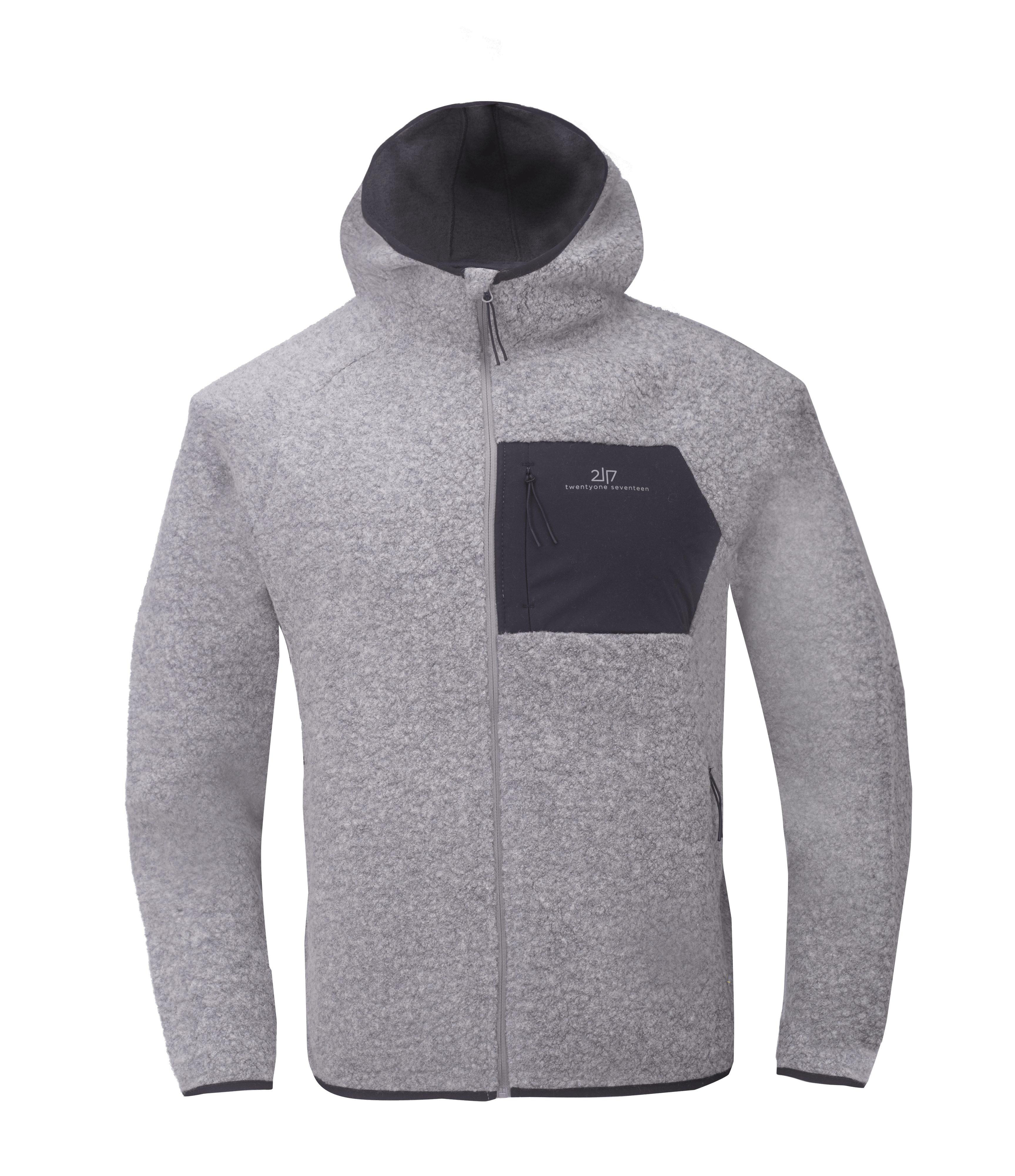 Men’S Wool Pile Hoodie Skord Grey - Bild 2