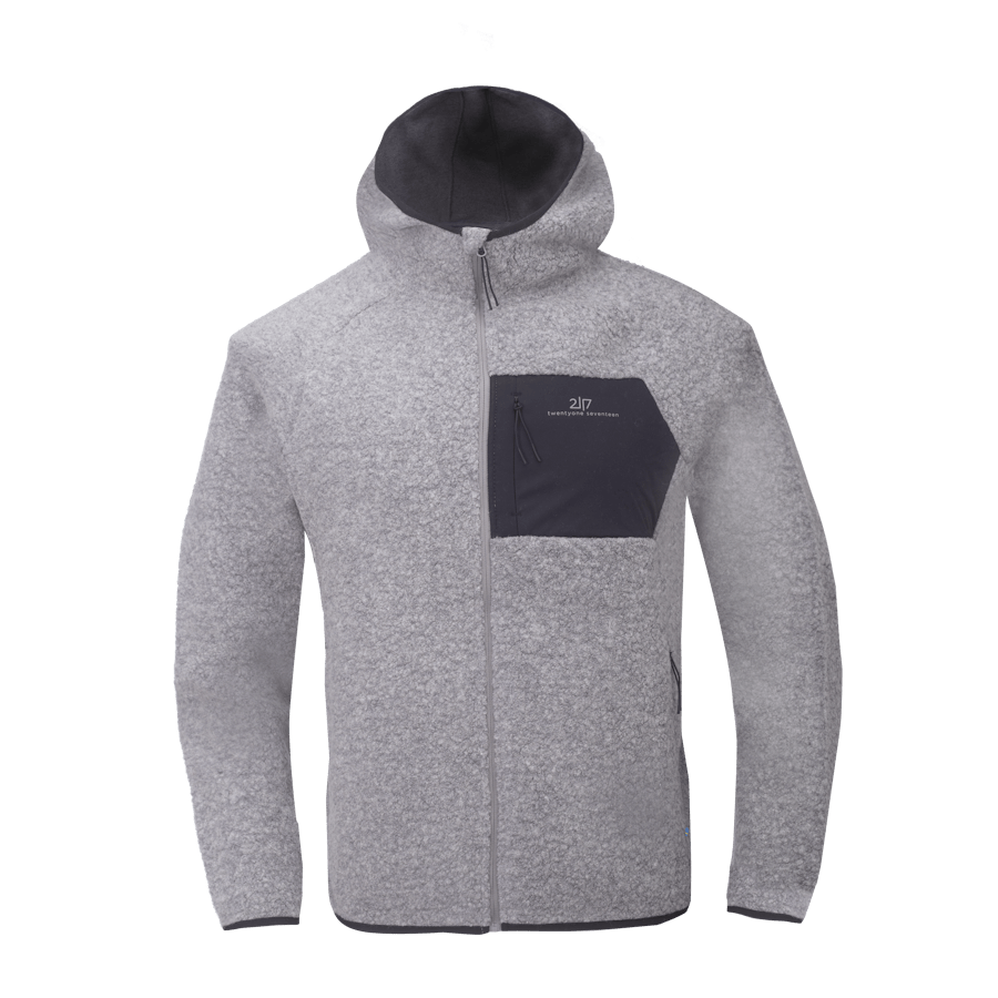 Men’S Wool Pile Hoodie Skord Grey - Bild 2