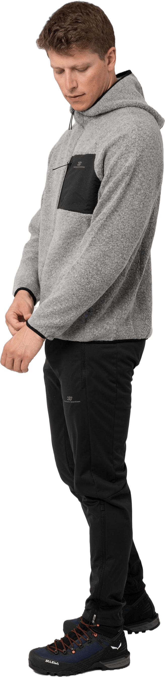 Men’S Wool Pile Hoodie Skord Grey - Bild 5