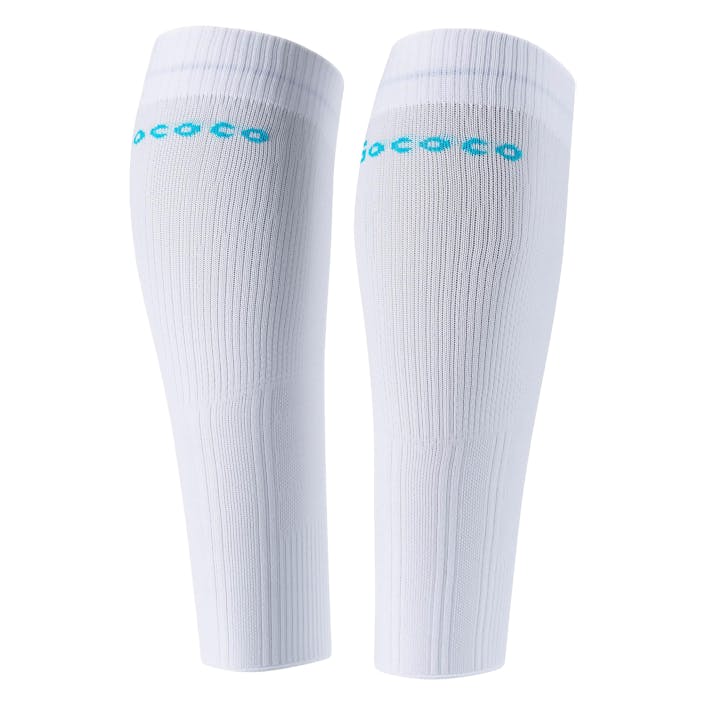 Compression Calf Sleeves White, Unisex, varusteet, Suojaus, Juoksu, Valkoinen, S