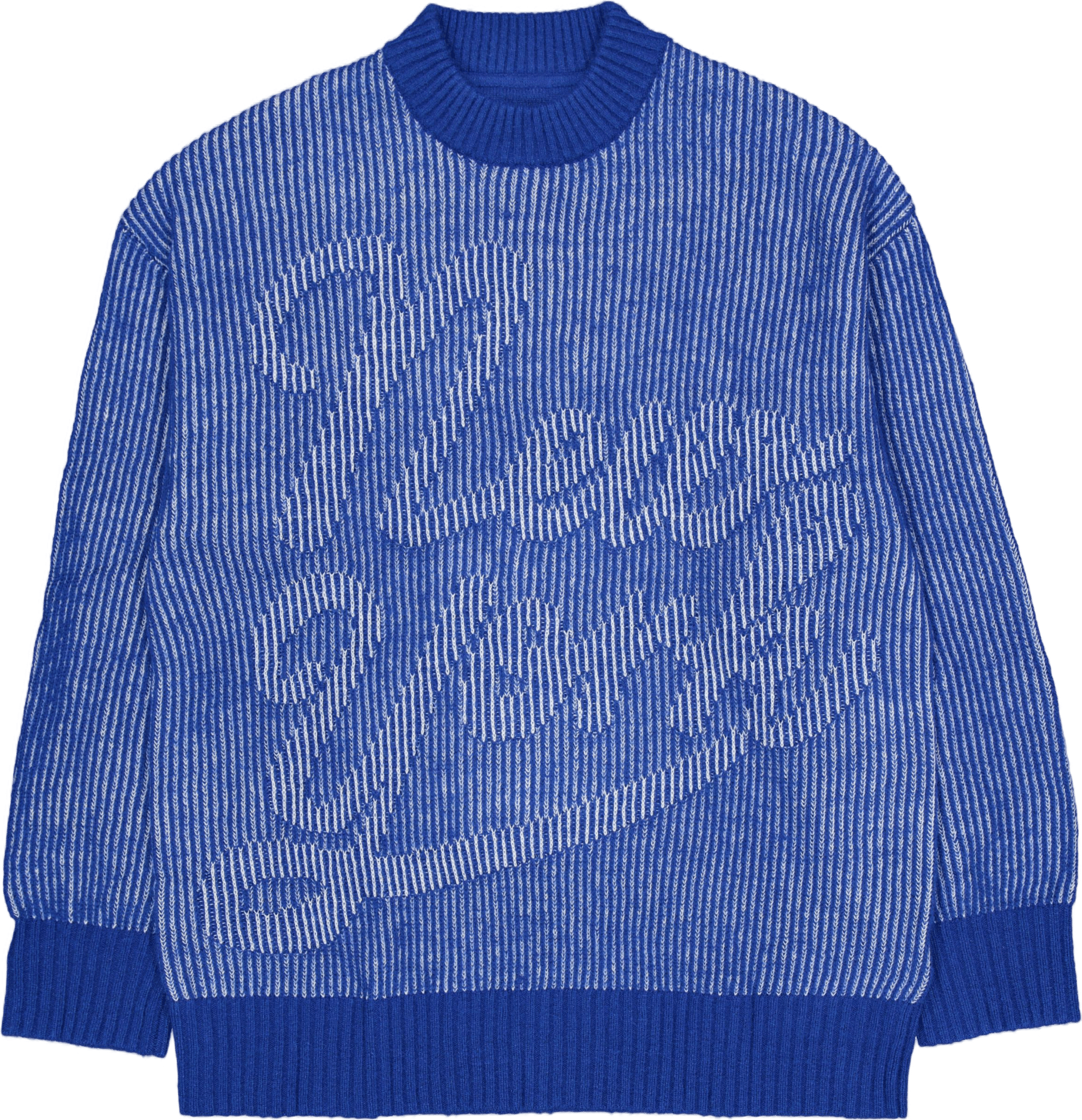 Tjcu Twotone Knitted Crewneck Chase Blue