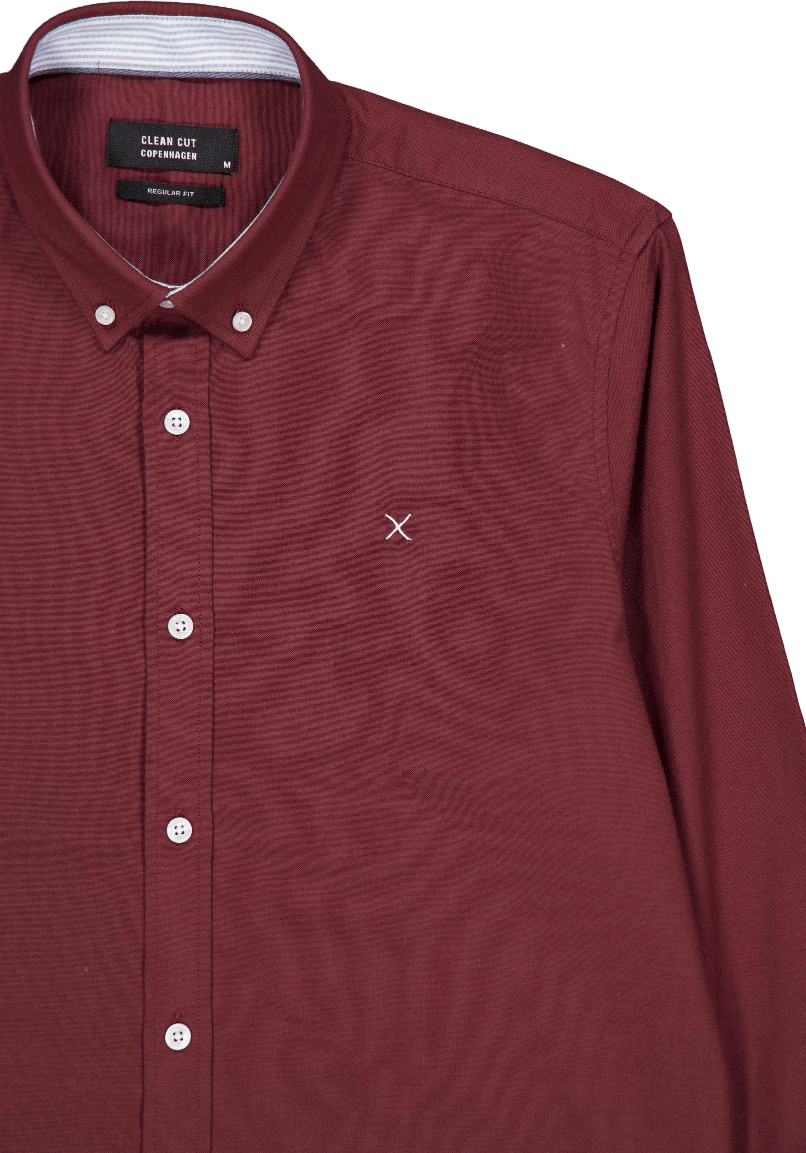 Oxford Stretch Plain L/s Dark Plum - Bild 3