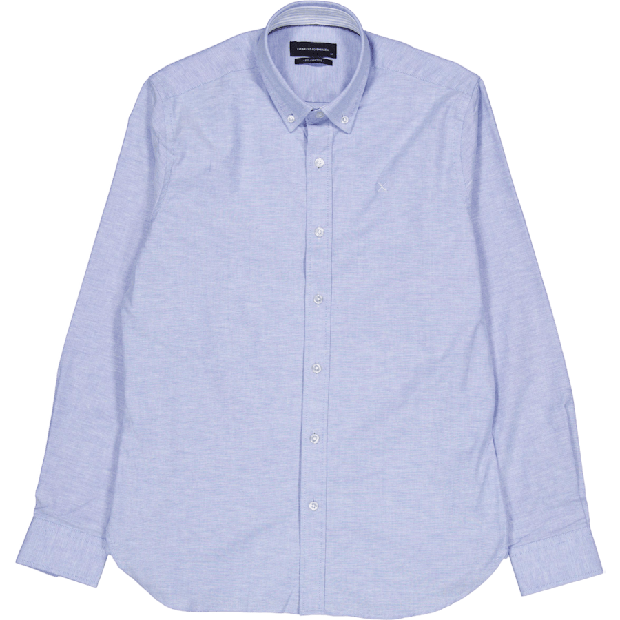 Oxford Stretch Plain L/s Light Blue