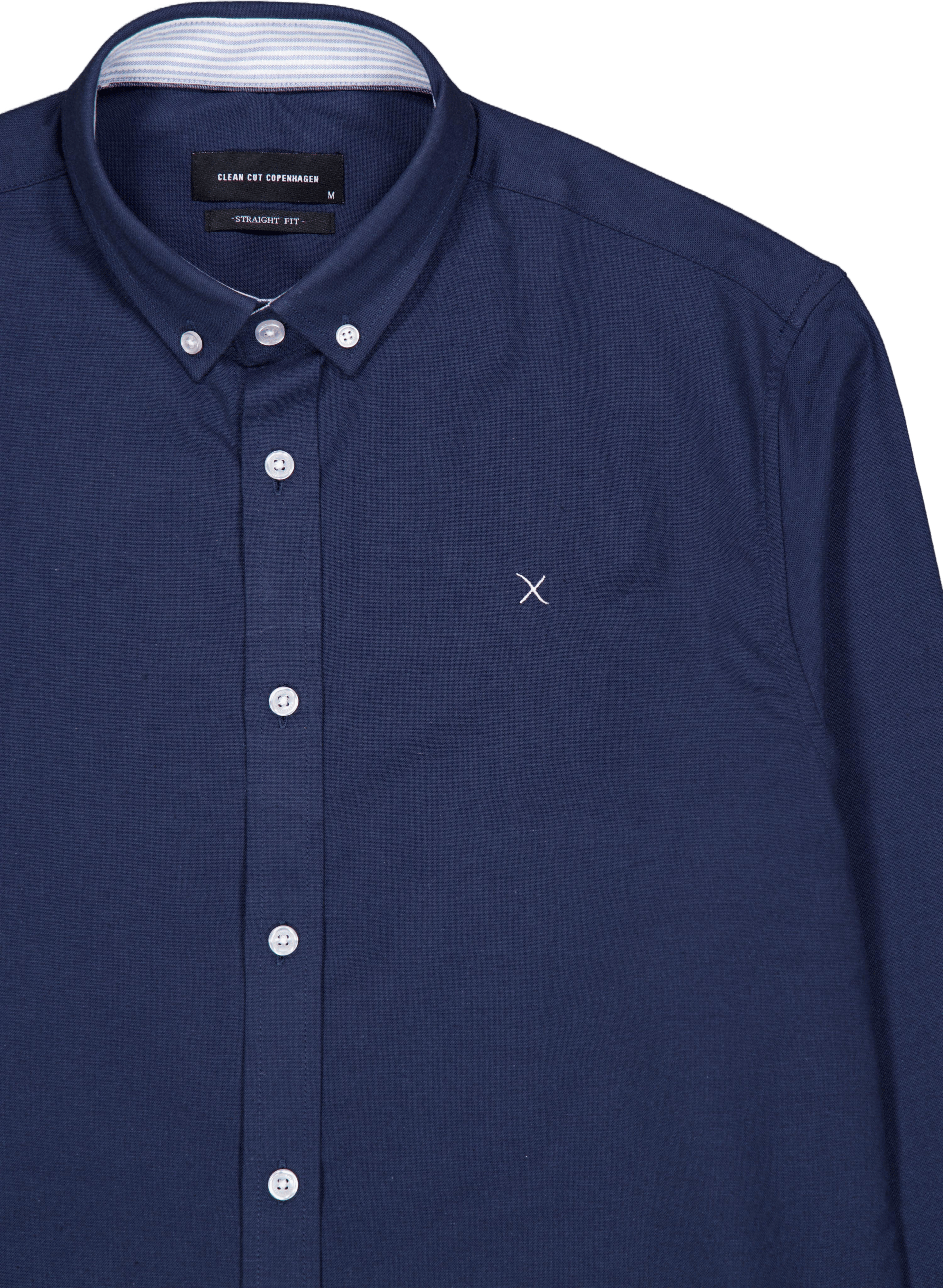 Oxford Stretch Plain L/s Navy 01 - Bild 3