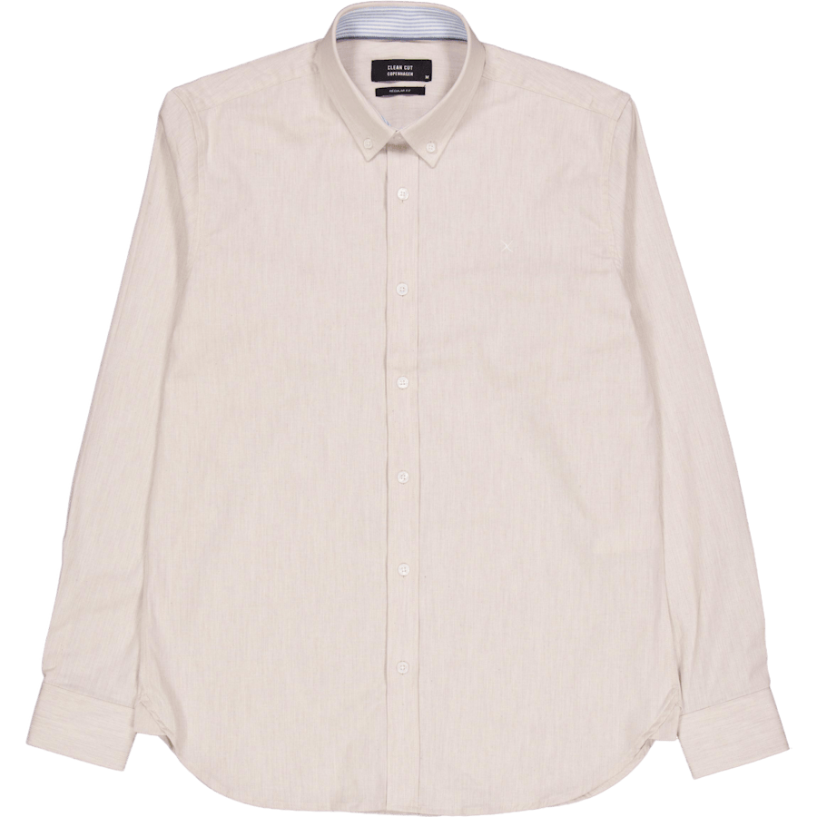 Oxford Stretch Plain L/s Sand Melange