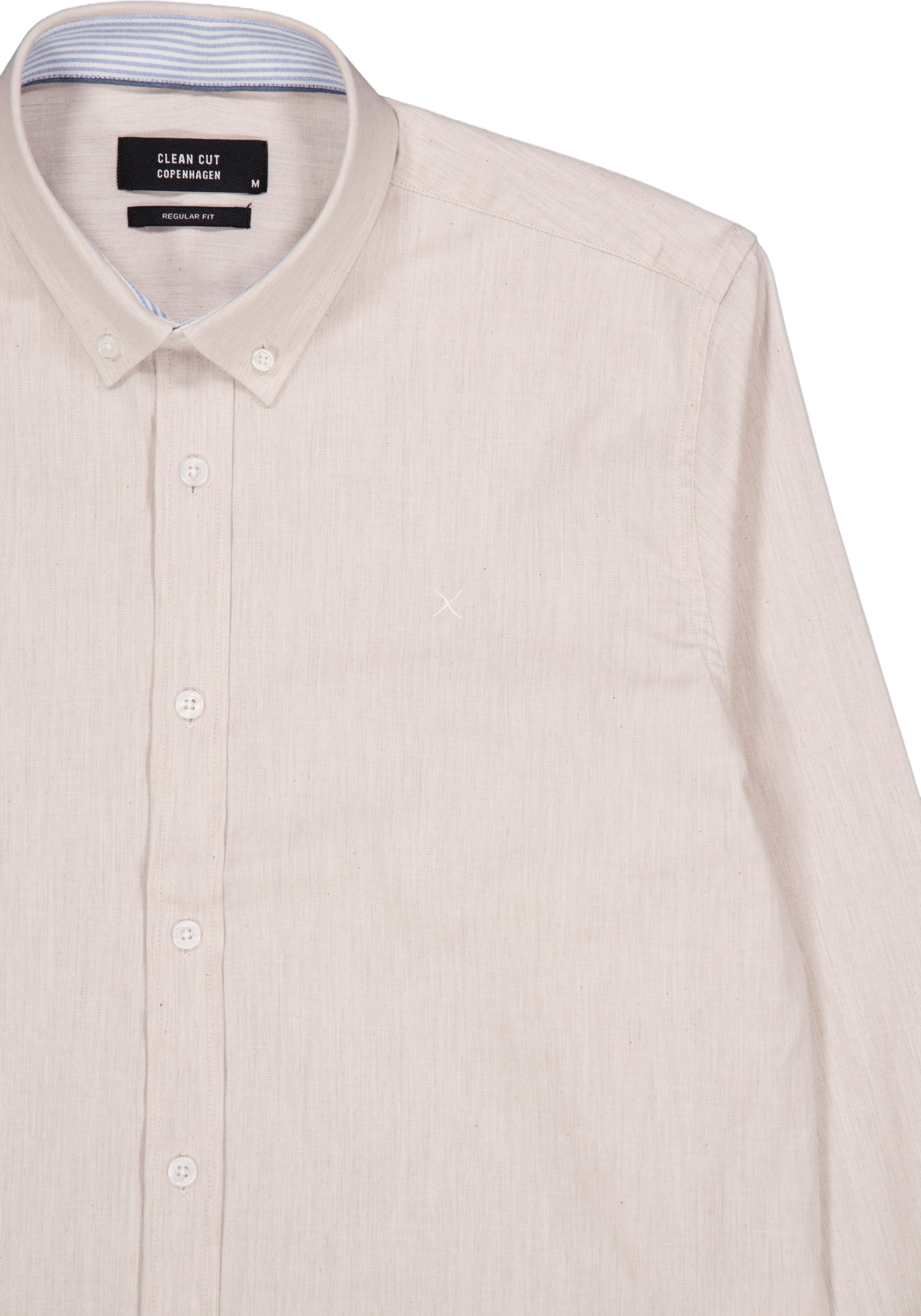 Oxford Stretch Plain L/s Sand Melange - Bild 3