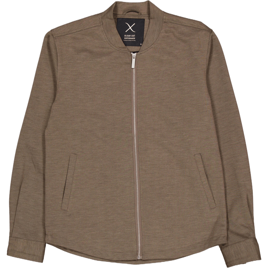 Brendon Jersey Jacket Dark Khaki