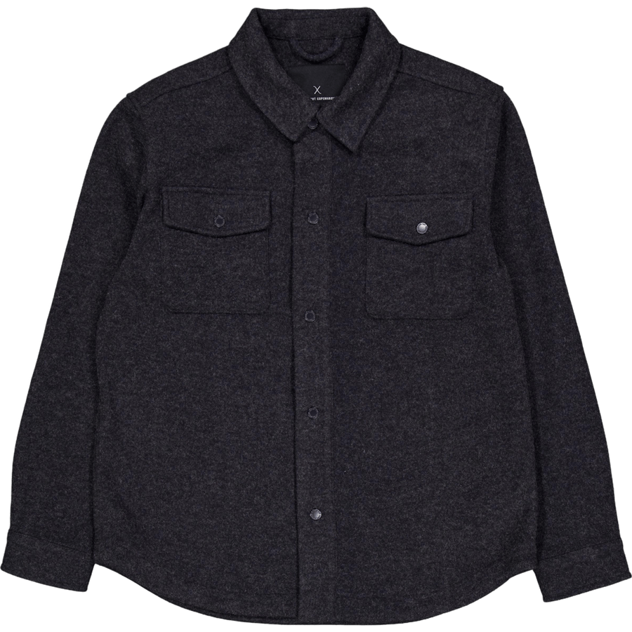 Dean Bonded Overshirt Dark Navy Melange