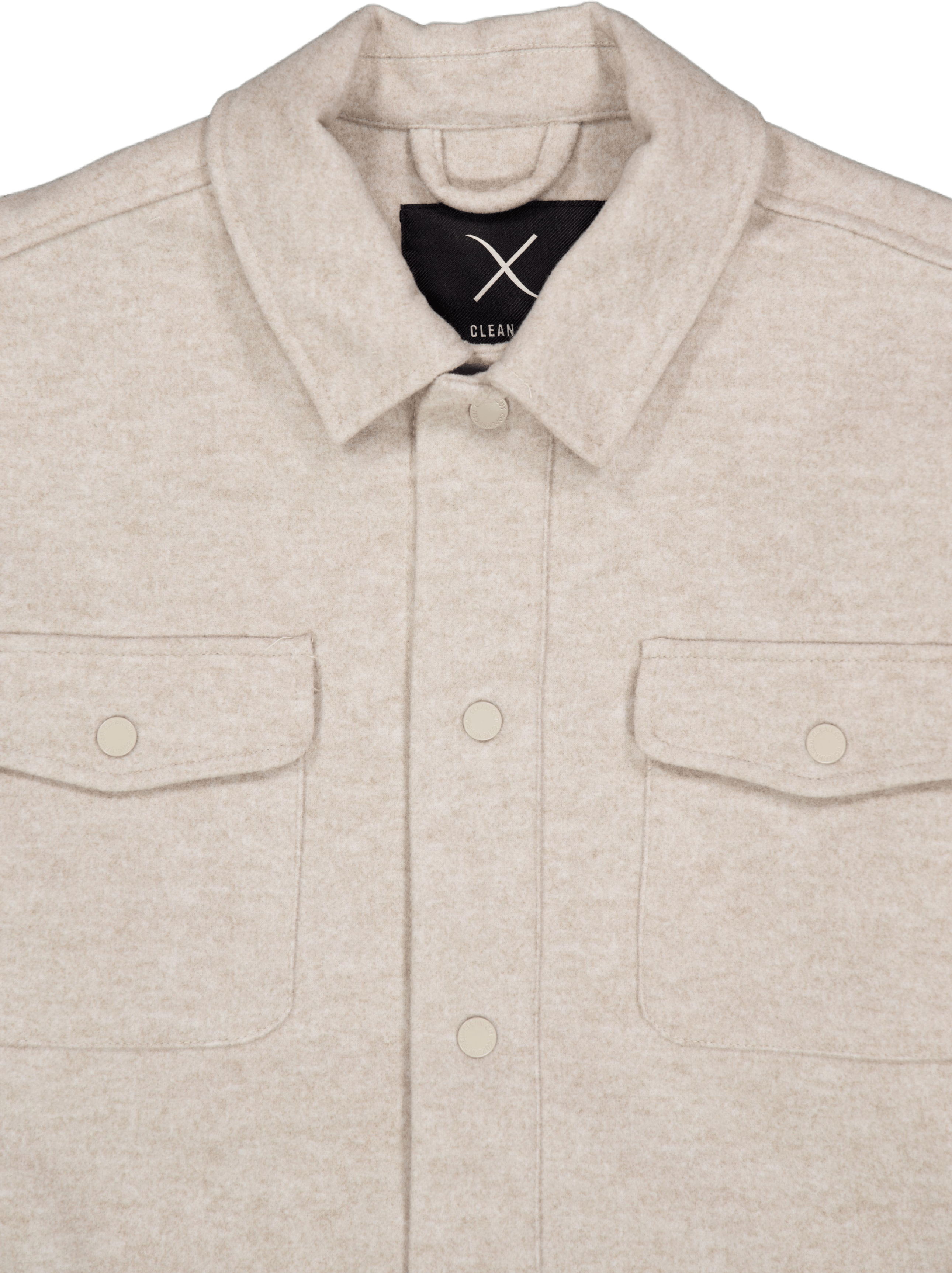 Dean Bonded Overshirt Soft Sand Melange - Bild 3