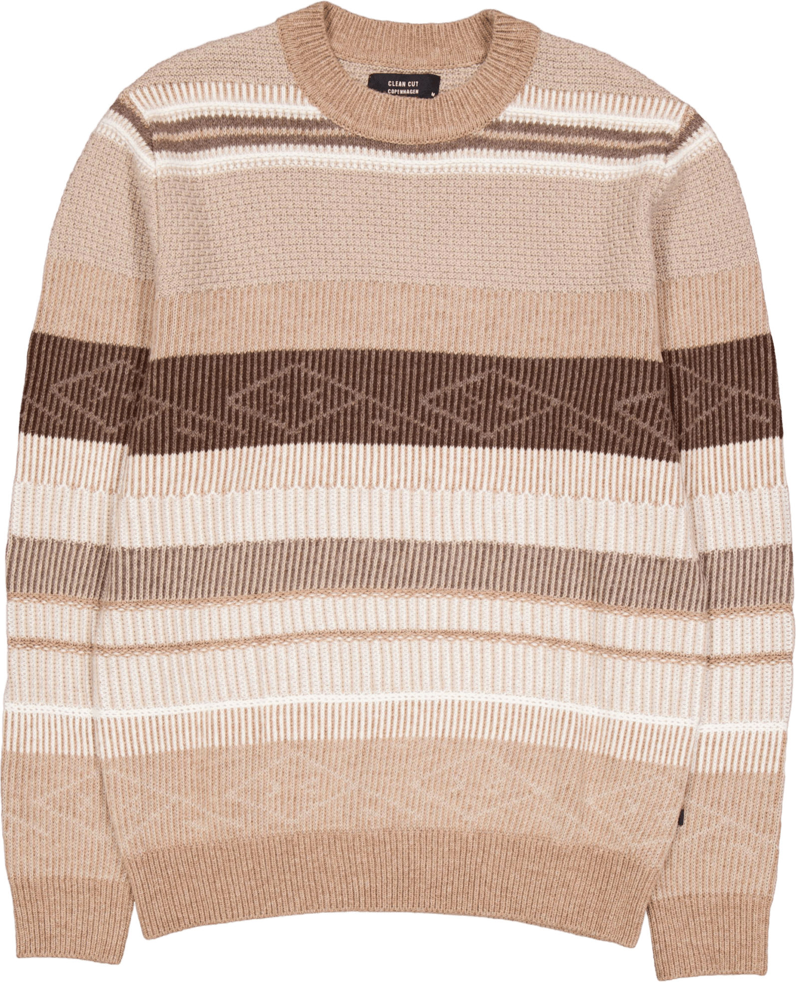 Mark Wool Knit Brown/dark Khaki Stripe