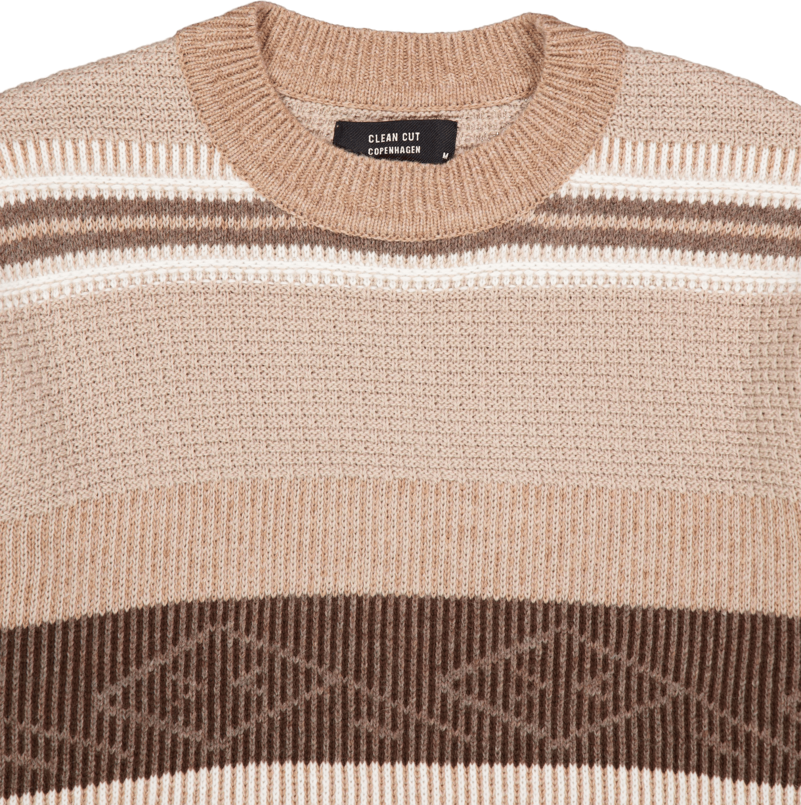 Mark Wool Knit Brown/dark Khaki Stripe - Bild 3