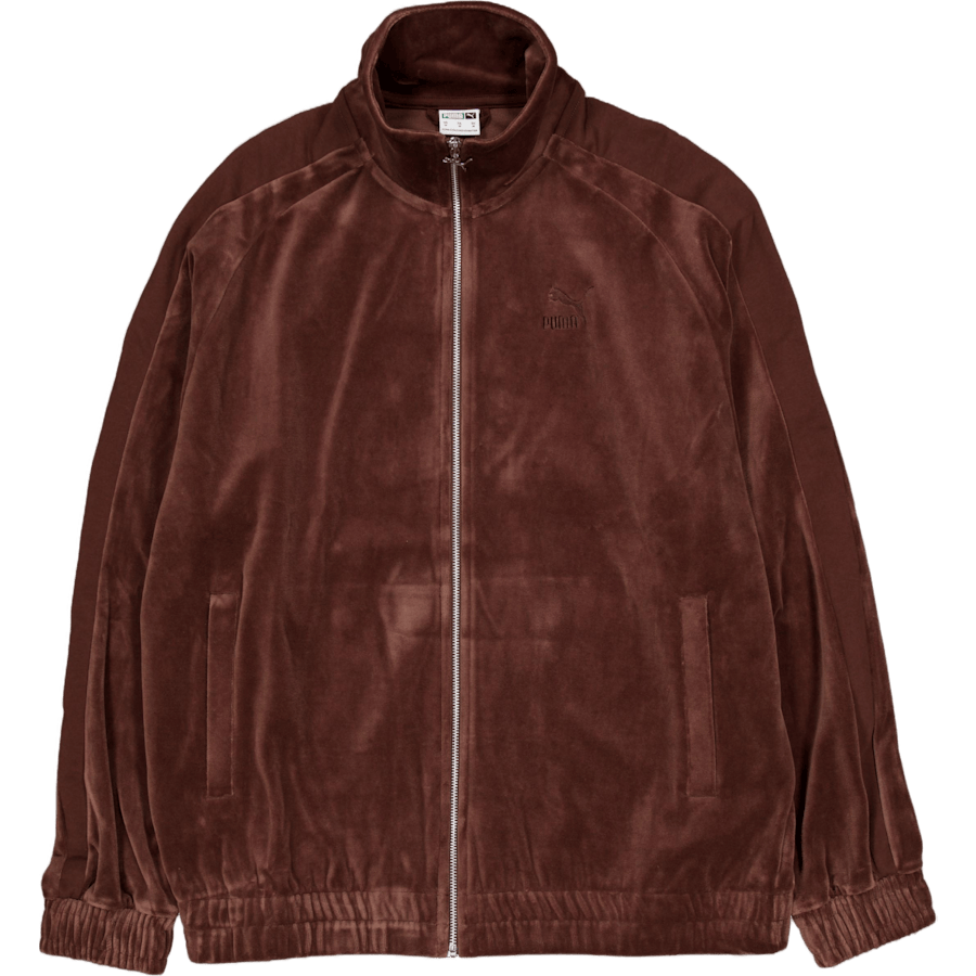 T7 Oversized Velour Track Jack Brown