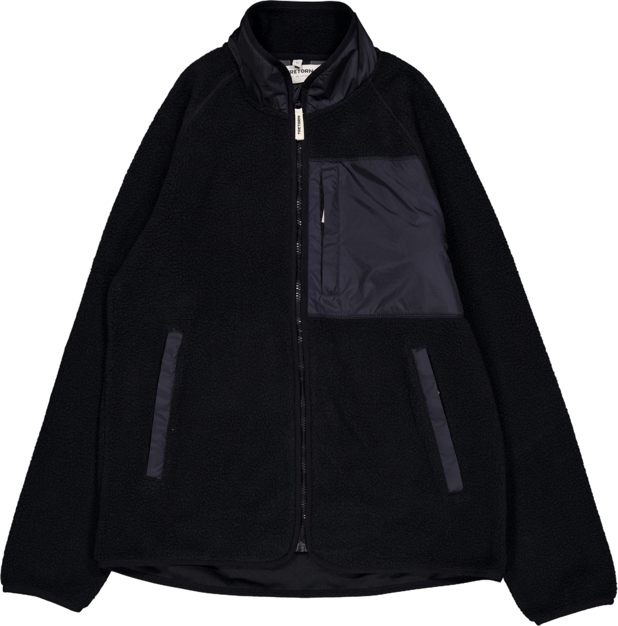 Farhult Pile Patch Jacket Black, Male, Apparels, jackets, Black, XXL