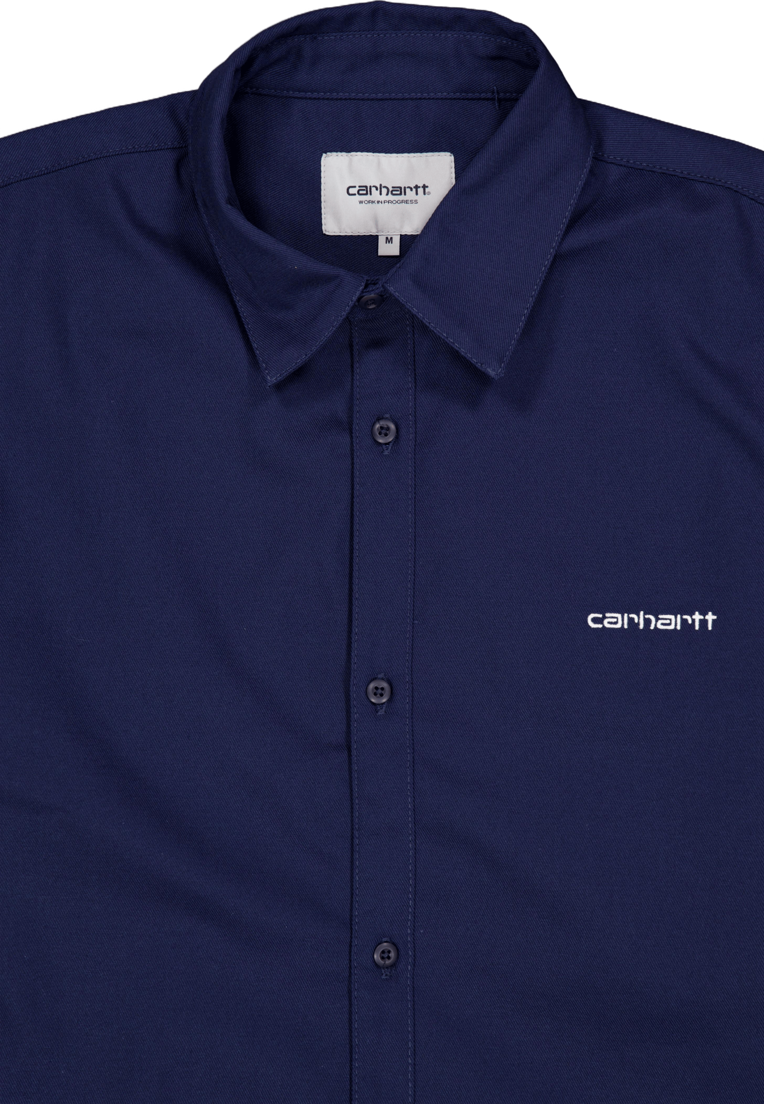 L/s Module Script Shirt Air Force Blue / White - Bild 3