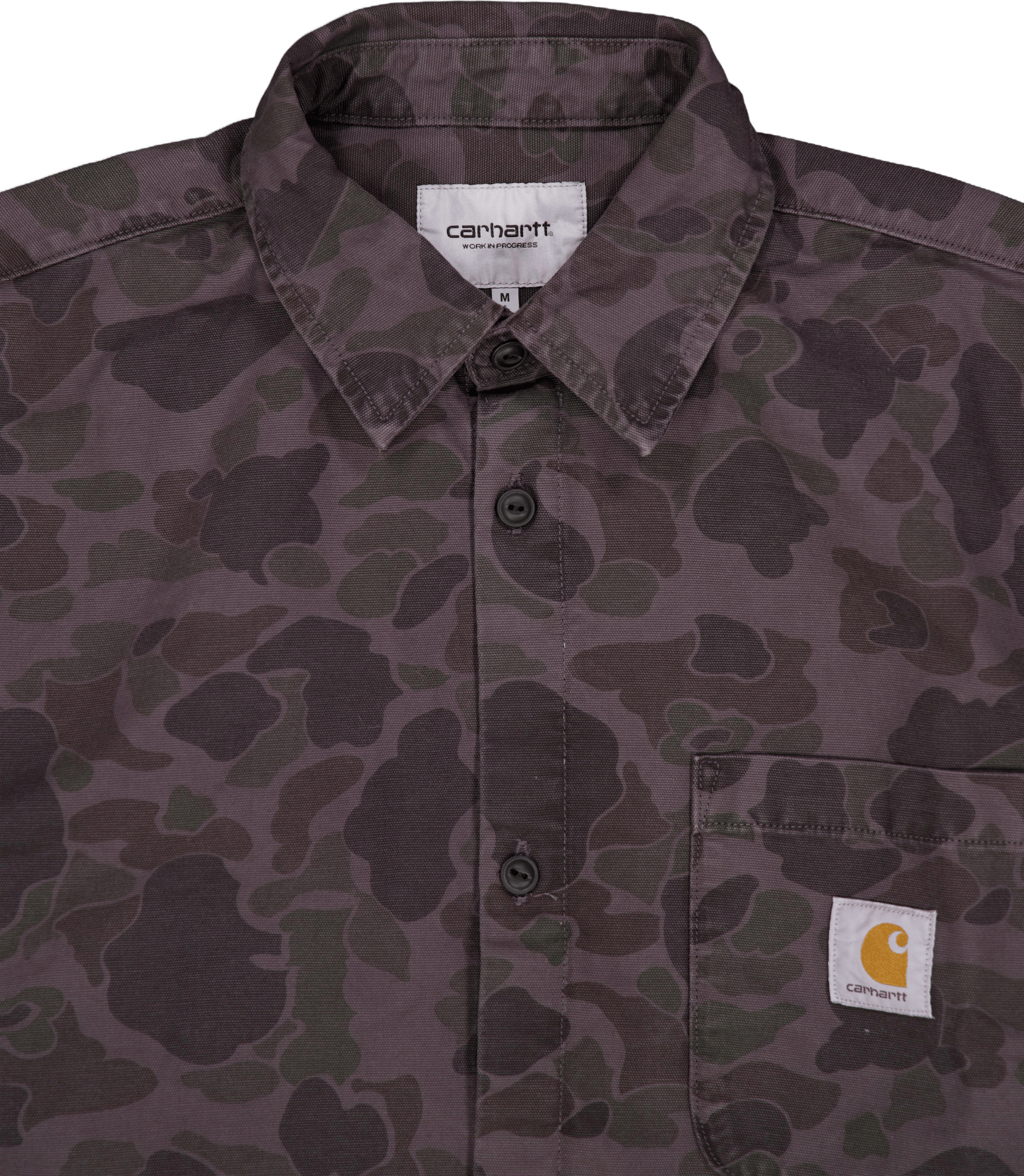 L/s Duck Shirt Camo Duck, Green / Graphite - Bild 3