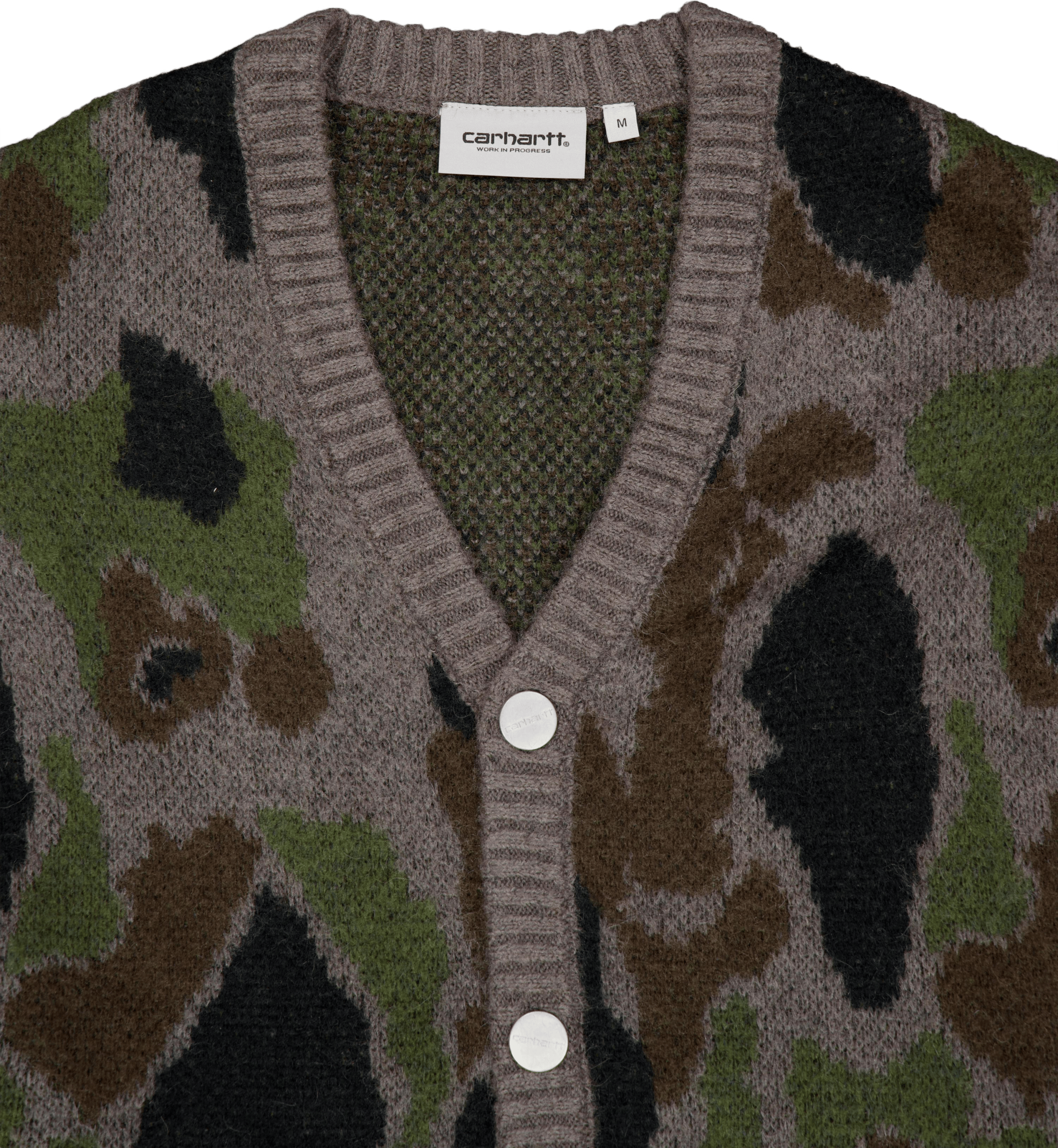 Merton Cardigan Camo Duck Jacquard, Grey - Bild 3