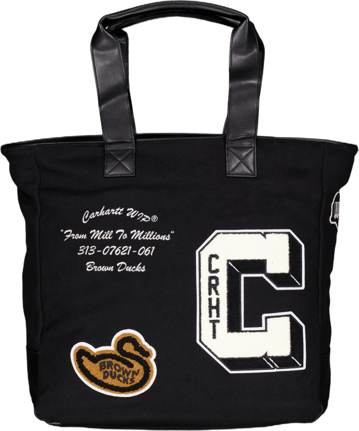 Brown Ducks Tote Black / Black