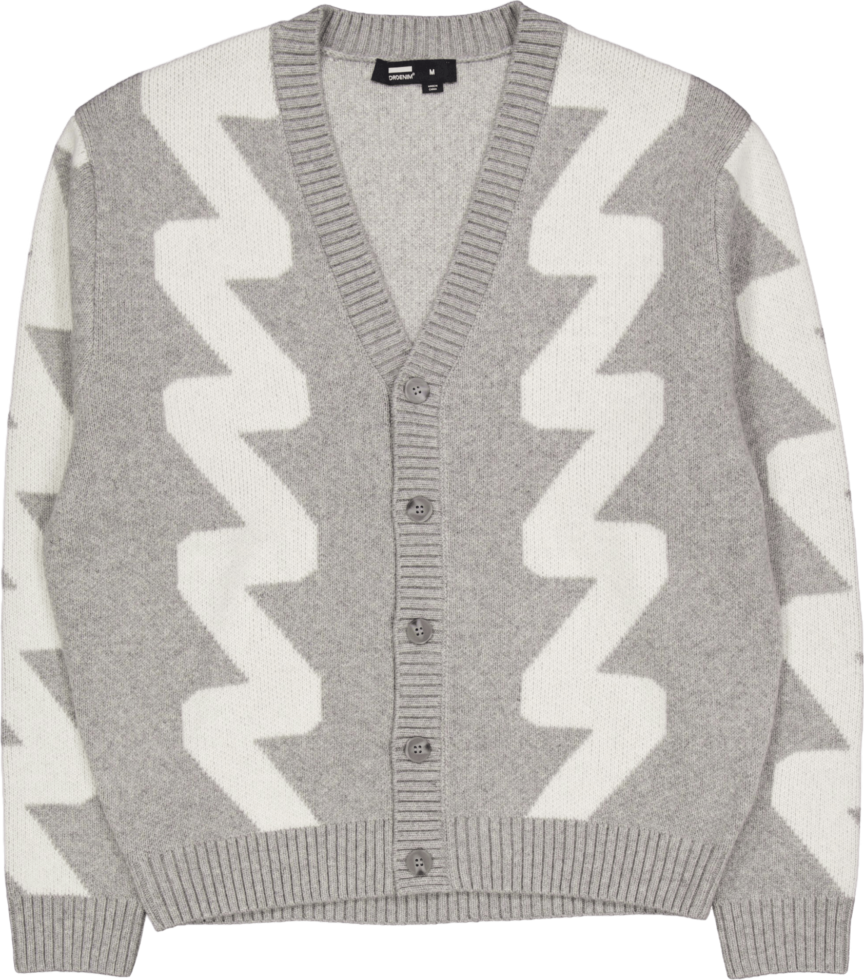 Tom Cardigan Ax5 Grey Melange Wave