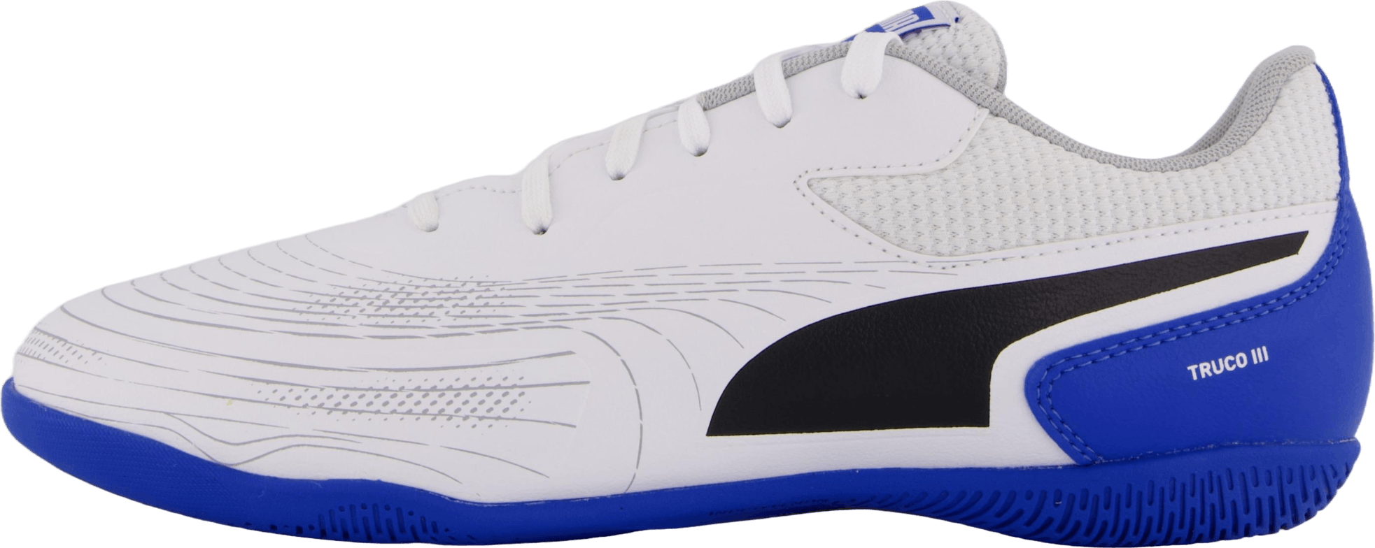 Truco Iii Jr Indoor Puma White-puma Black-puma Tea, Unisex, Sapatos, Tênis de treinamento, Futebol, Preto/Azul/Branco, EU 38