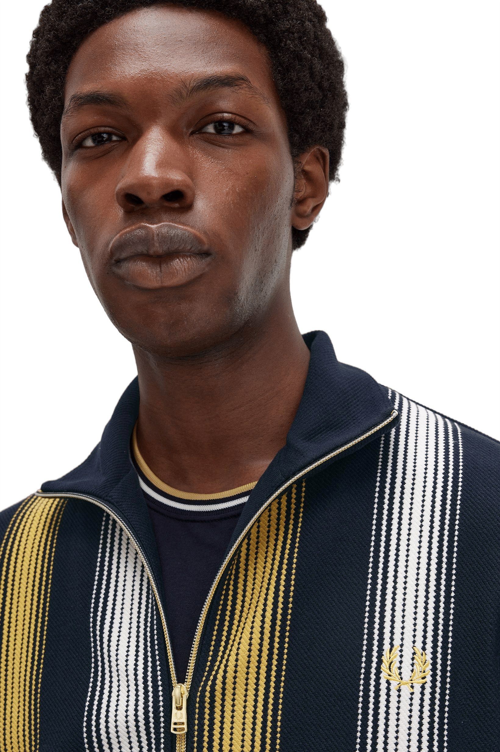 Ombre Stripe Track Jkt 608 Navy - Bild 4