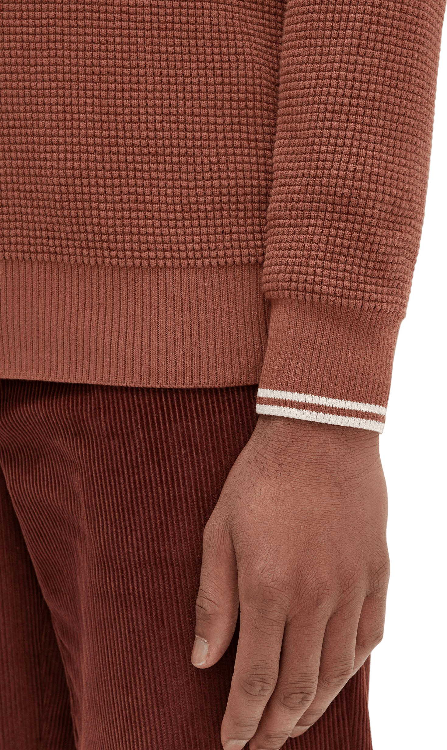 Waffle Stitch Jumper S54 Whisky Brown - Bild 4