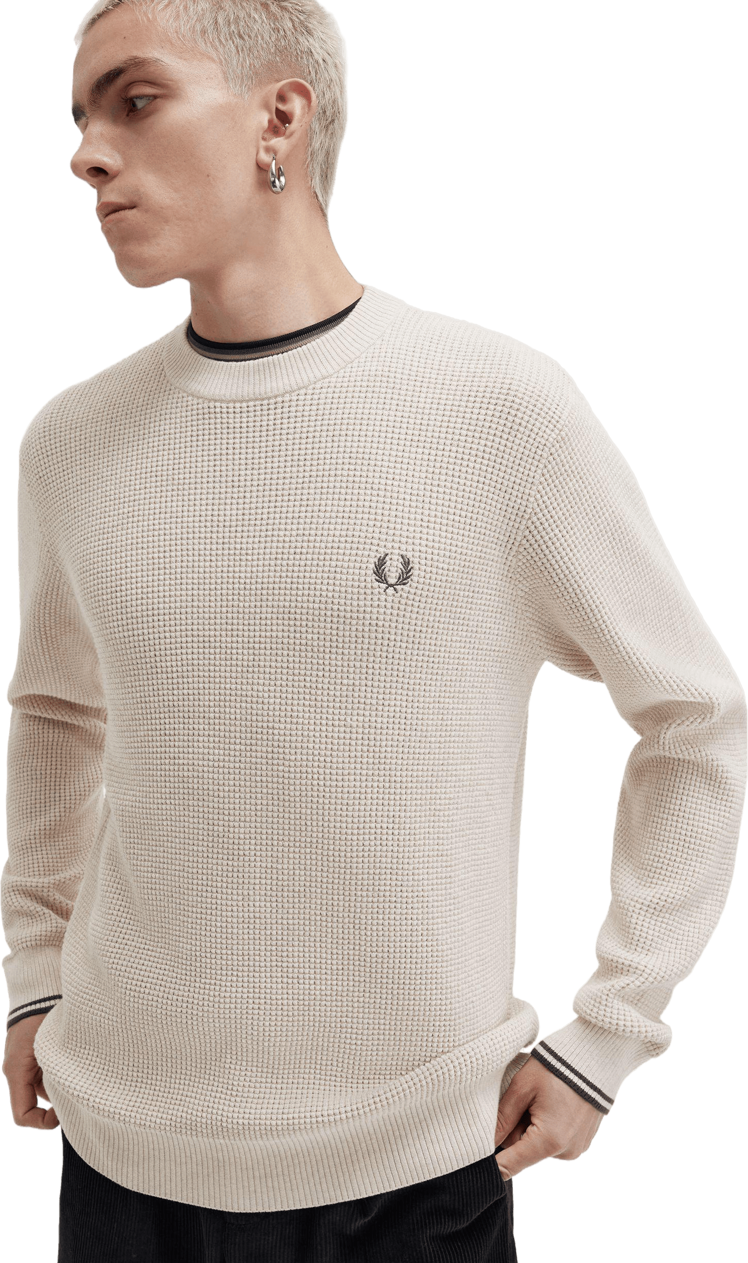 Waffle Stitch Jumper X23 Porridge Marl - Bild 2