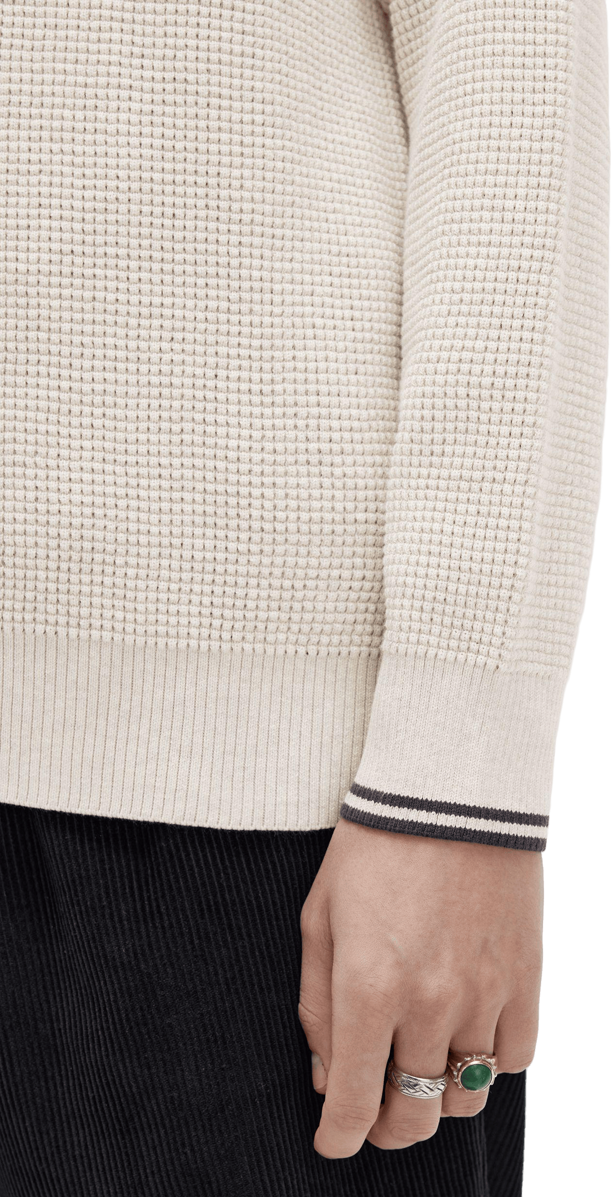Waffle Stitch Jumper X23 Porridge Marl - Bild 5