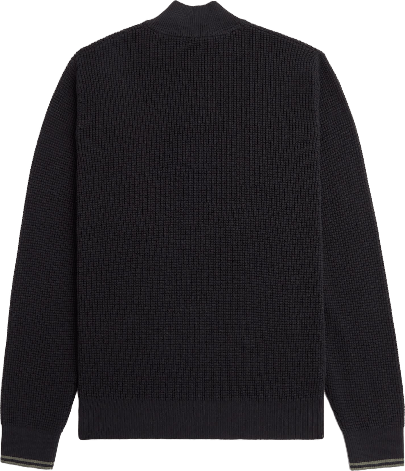 Waffle Stitch Half Zip Jmpr 102 Black - Bild 6