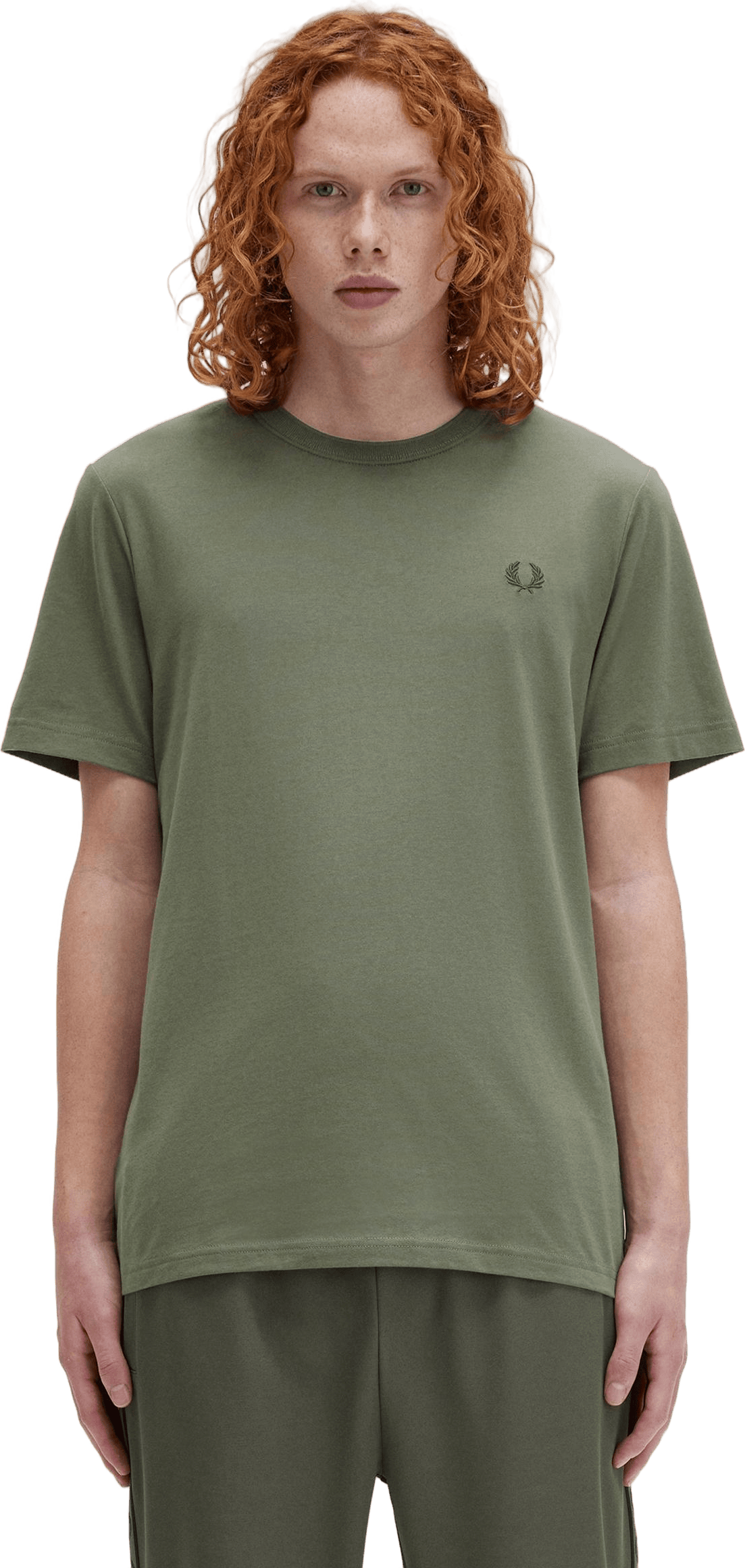 Crew Neck T-shirt W49 Laurel W Green/ngt Green