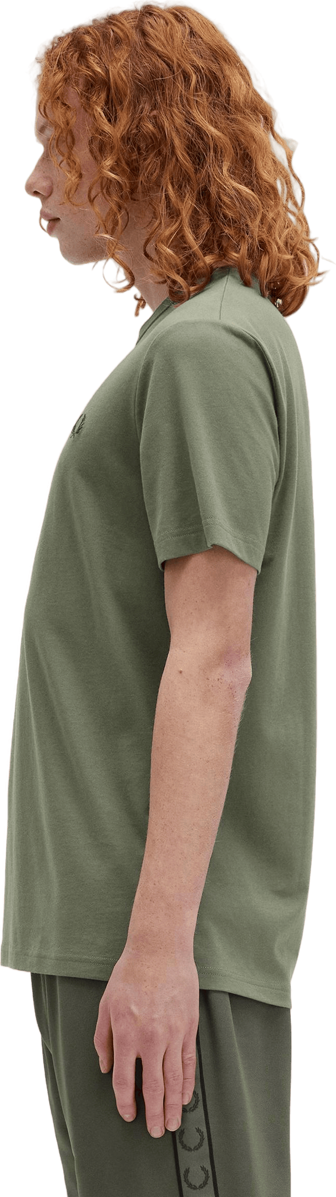Crew Neck T-shirt W49 Laurel W Green/ngt Green - Bild 2