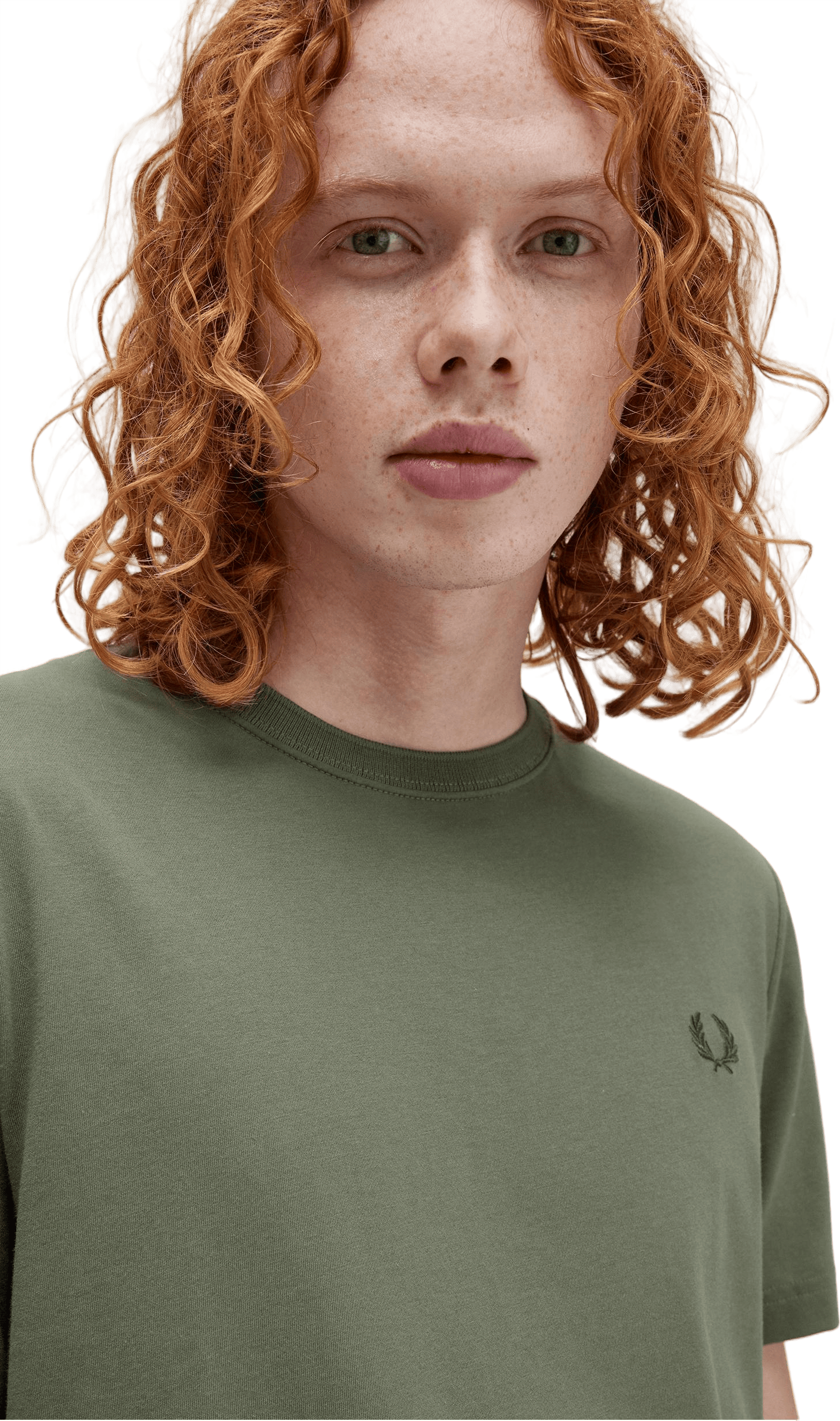 Crew Neck T-shirt W49 Laurel W Green/ngt Green - Bild 4