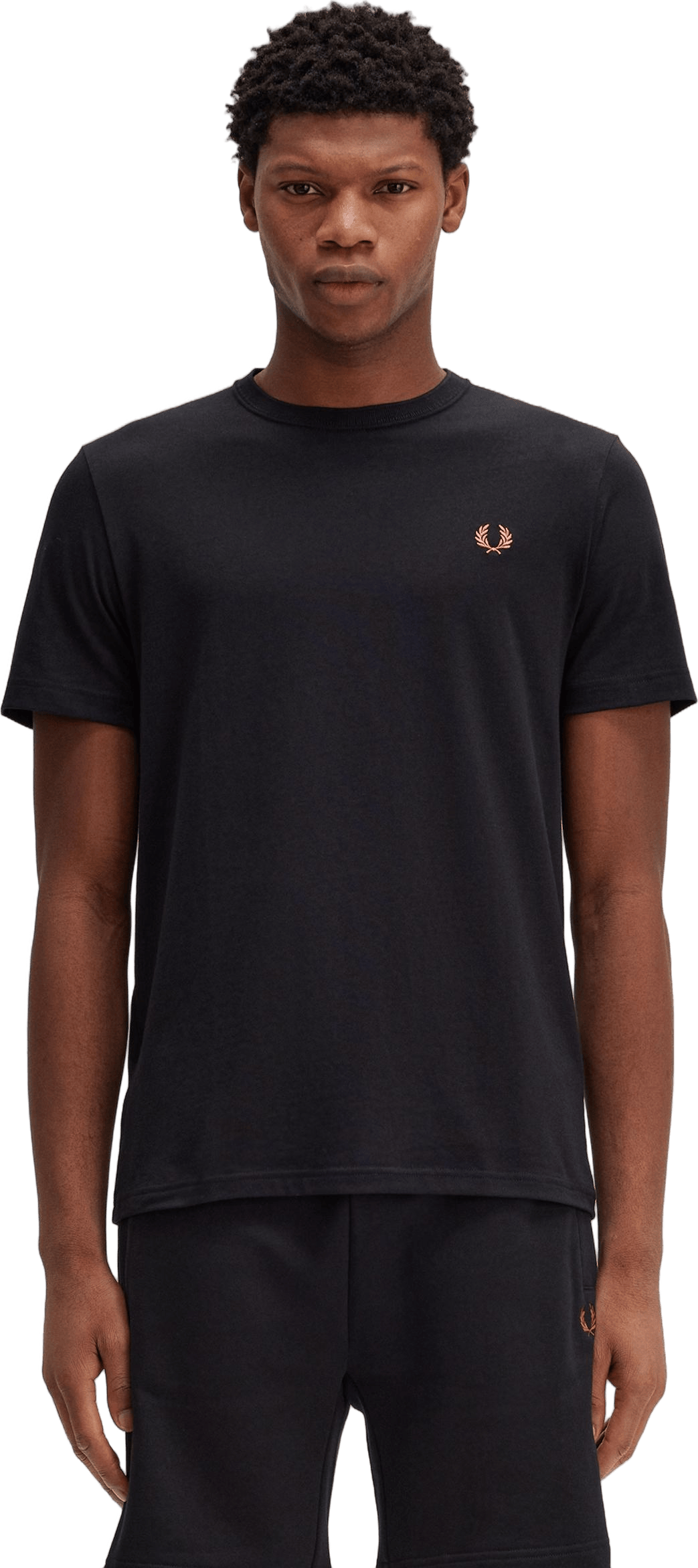Crew Neck T-shirt X56 Black/whisky Brwn, Male, Klær, Tops, Svart, M