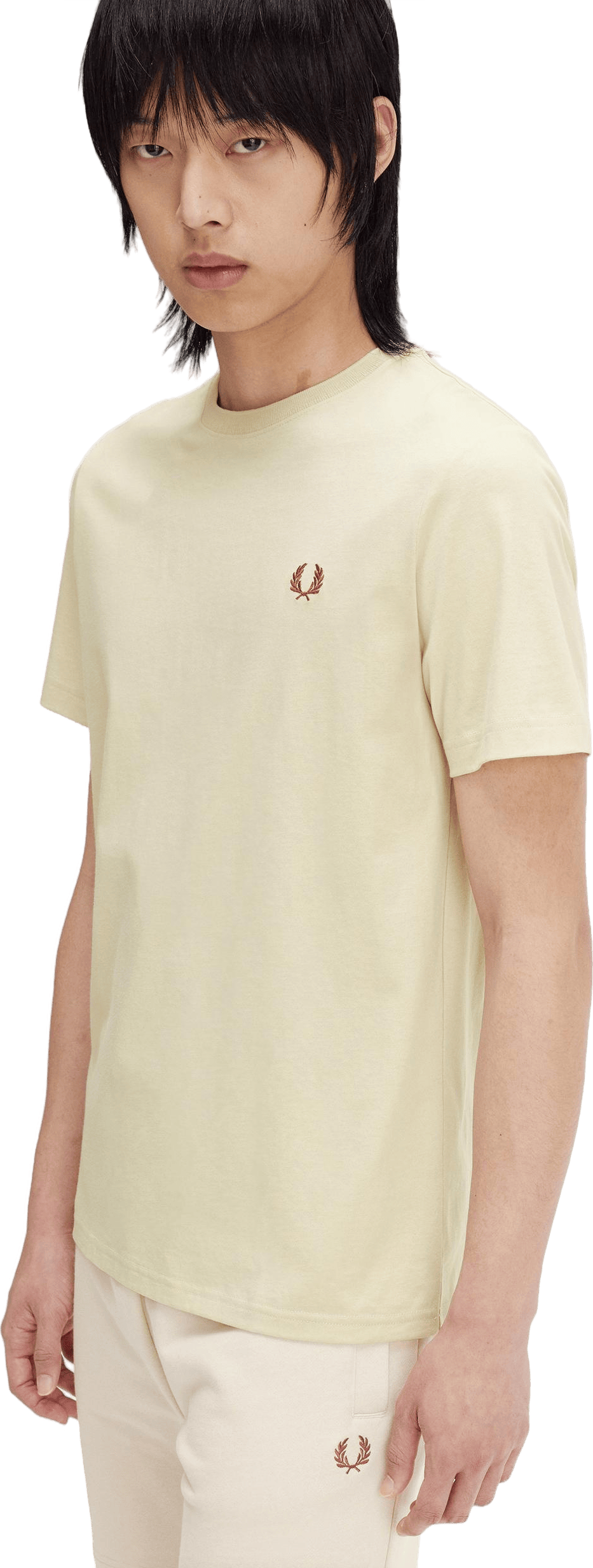 Crew Neck T-shirt W69 Oatmeal/w Brown - Bild 2