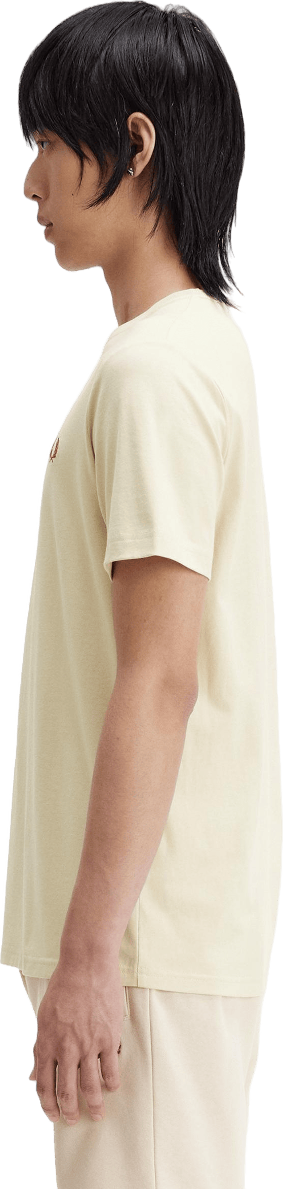 Crew Neck T-shirt W69 Oatmeal/w Brown - Bild 3