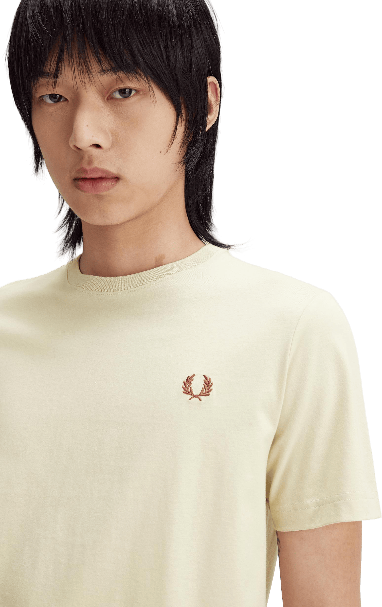 Crew Neck T-shirt W69 Oatmeal/w Brown - Bild 4